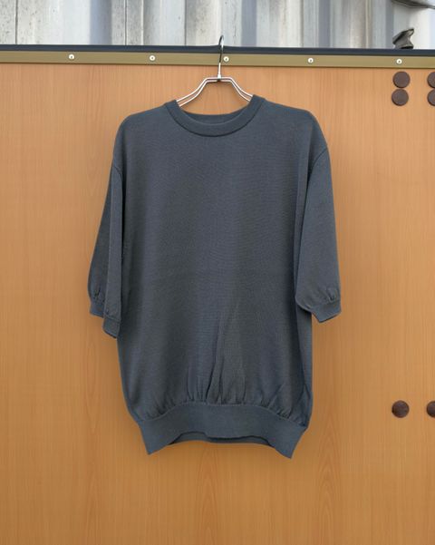 Wide knit T-Shirt / Gray