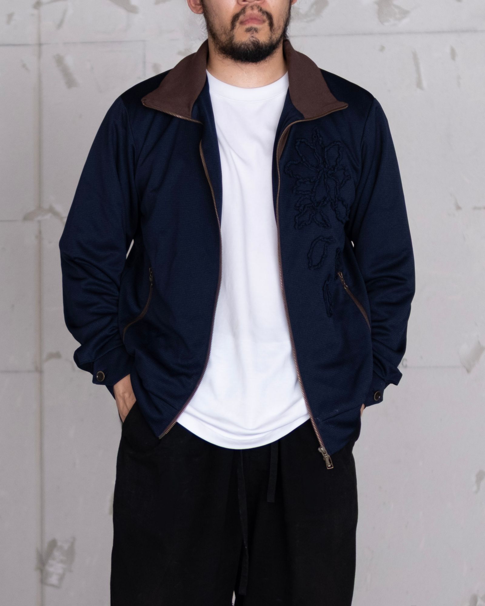 Tape embroidery track JKT / nvy