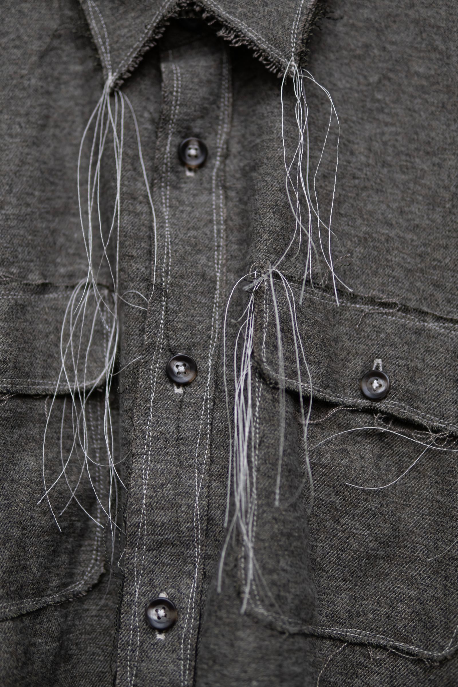 60s COLLAR CRAFTSMAN SHIRT / KHAKI