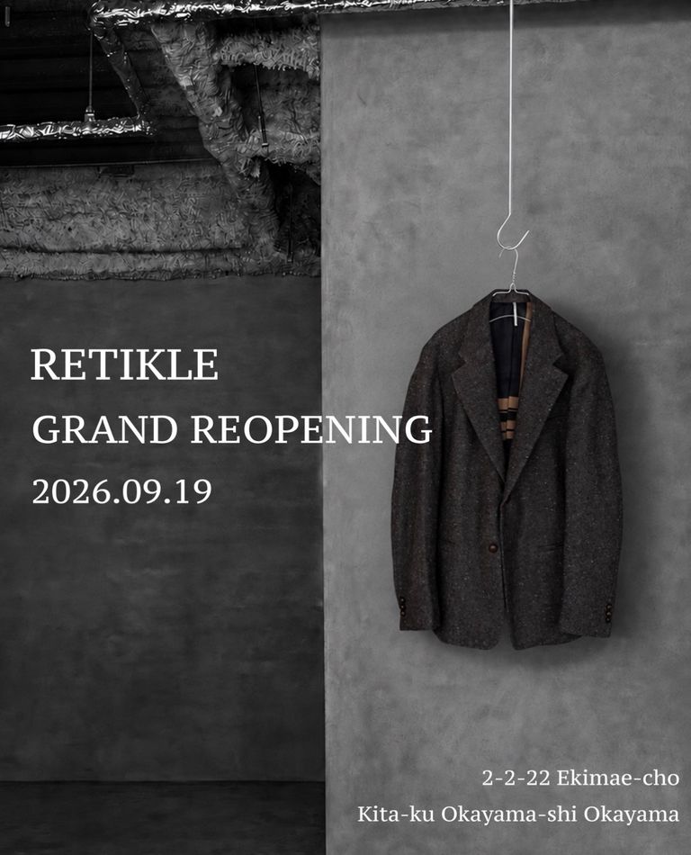RETIKLEは9/19から実店舗営業を再開いたします。