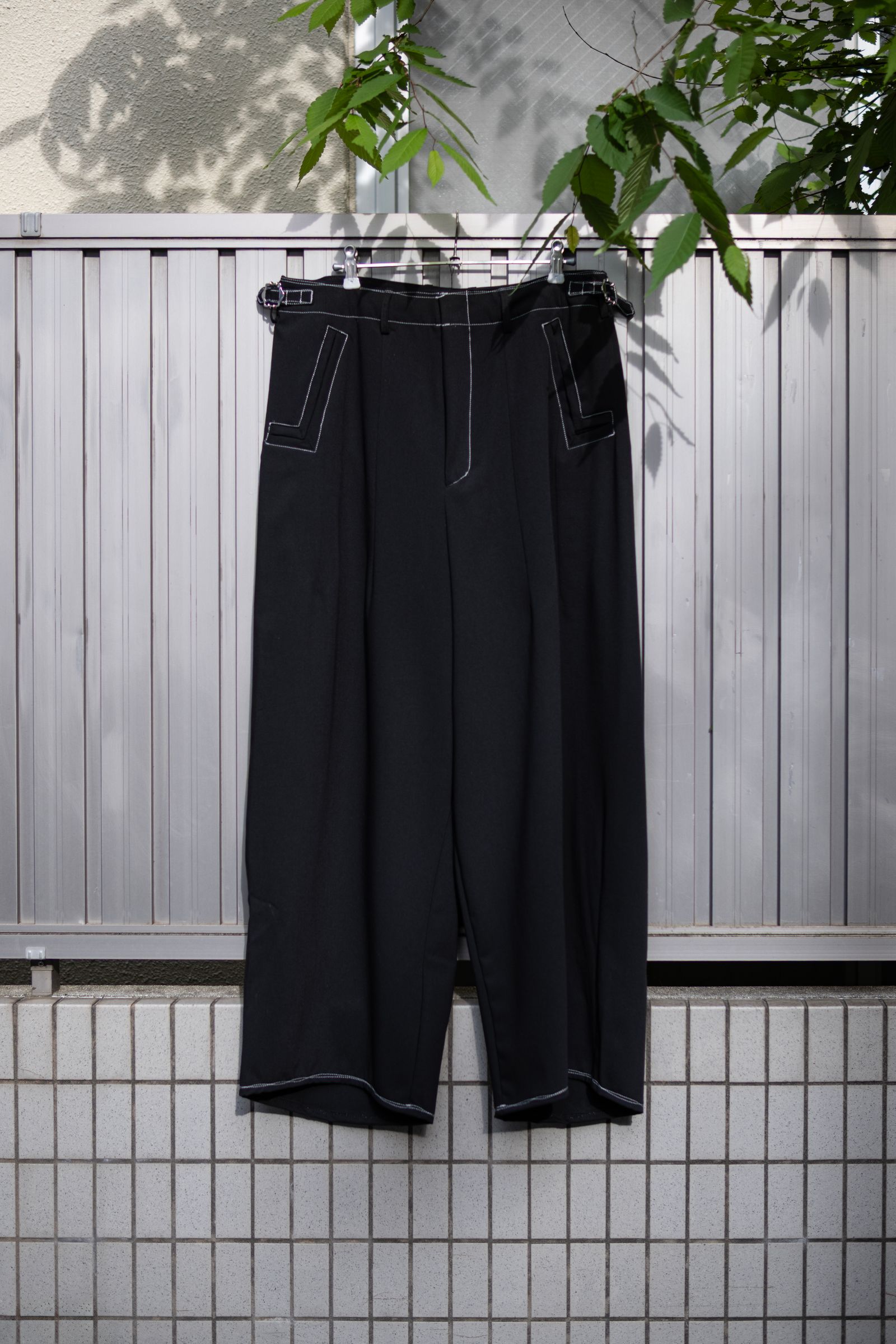 50/2 Silo Compact Gaba Wide Ceremony MC Trousers / Black