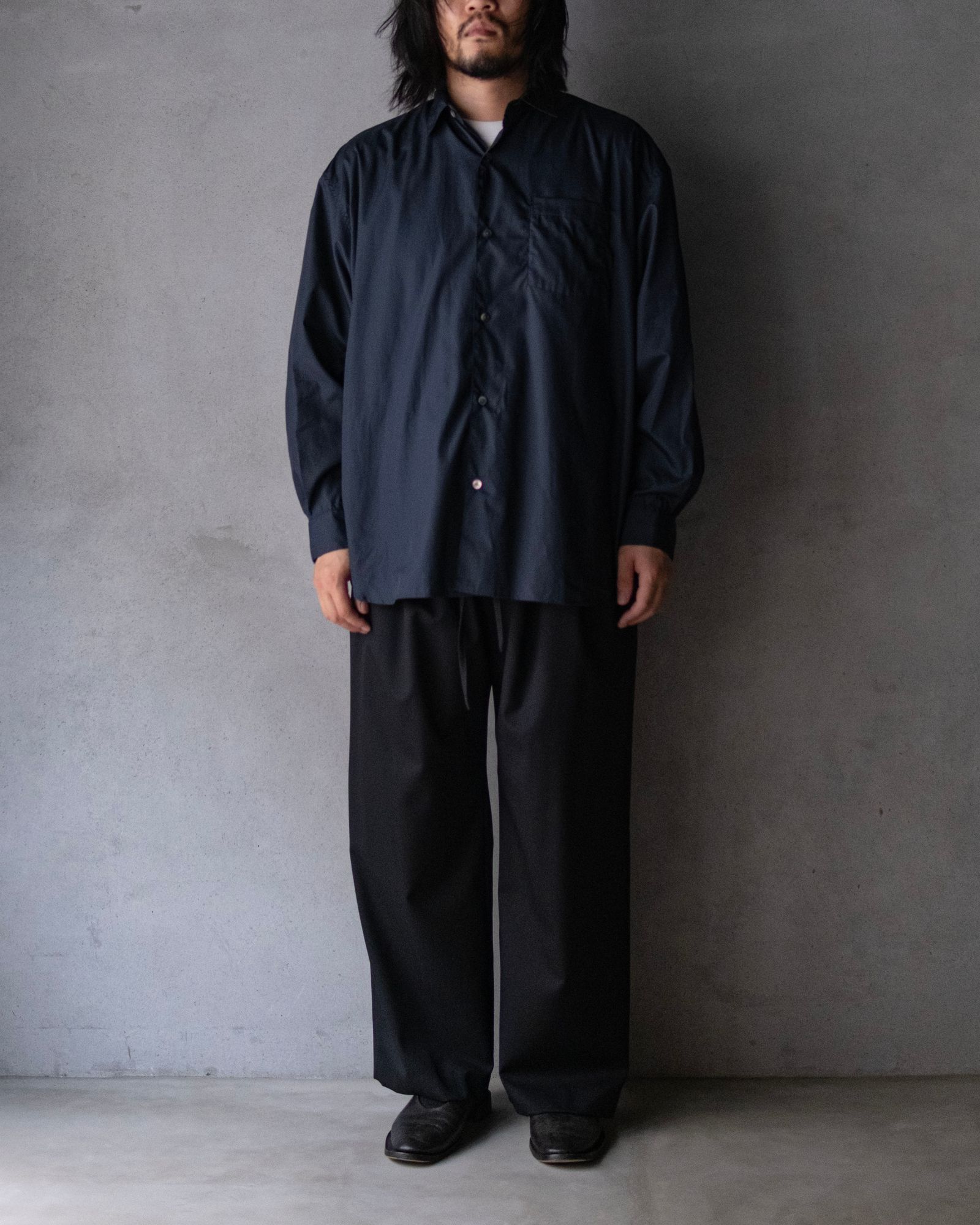Pure Wool Relax Trousers / Black