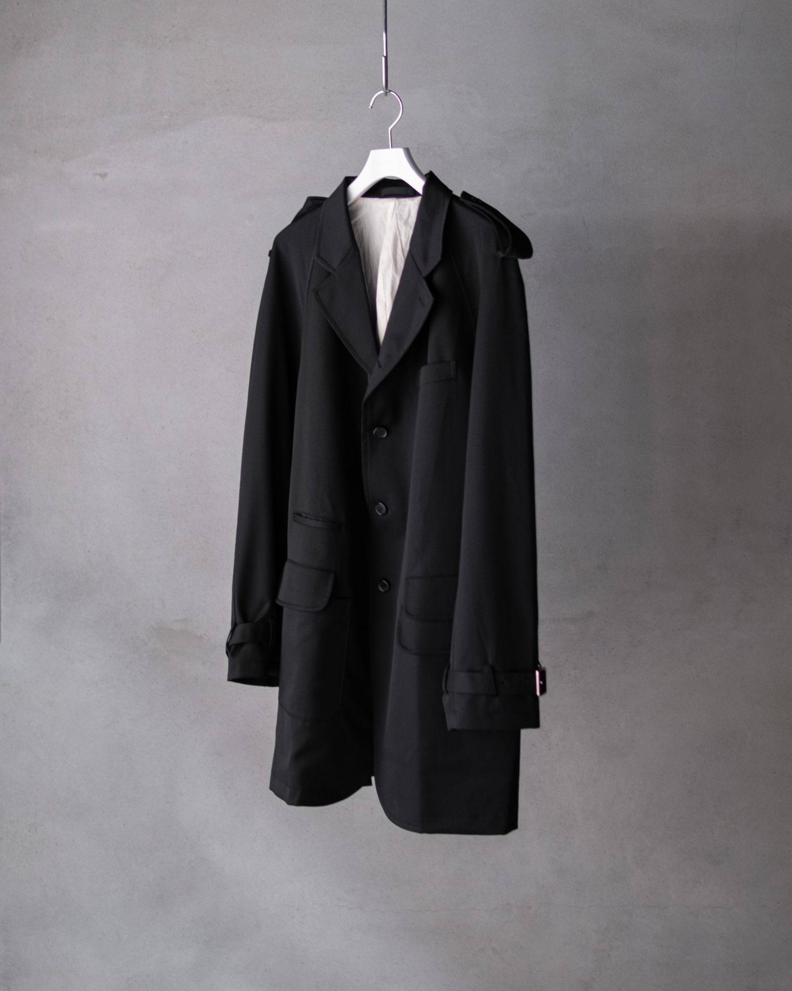 Raglan Long Jacket / Black