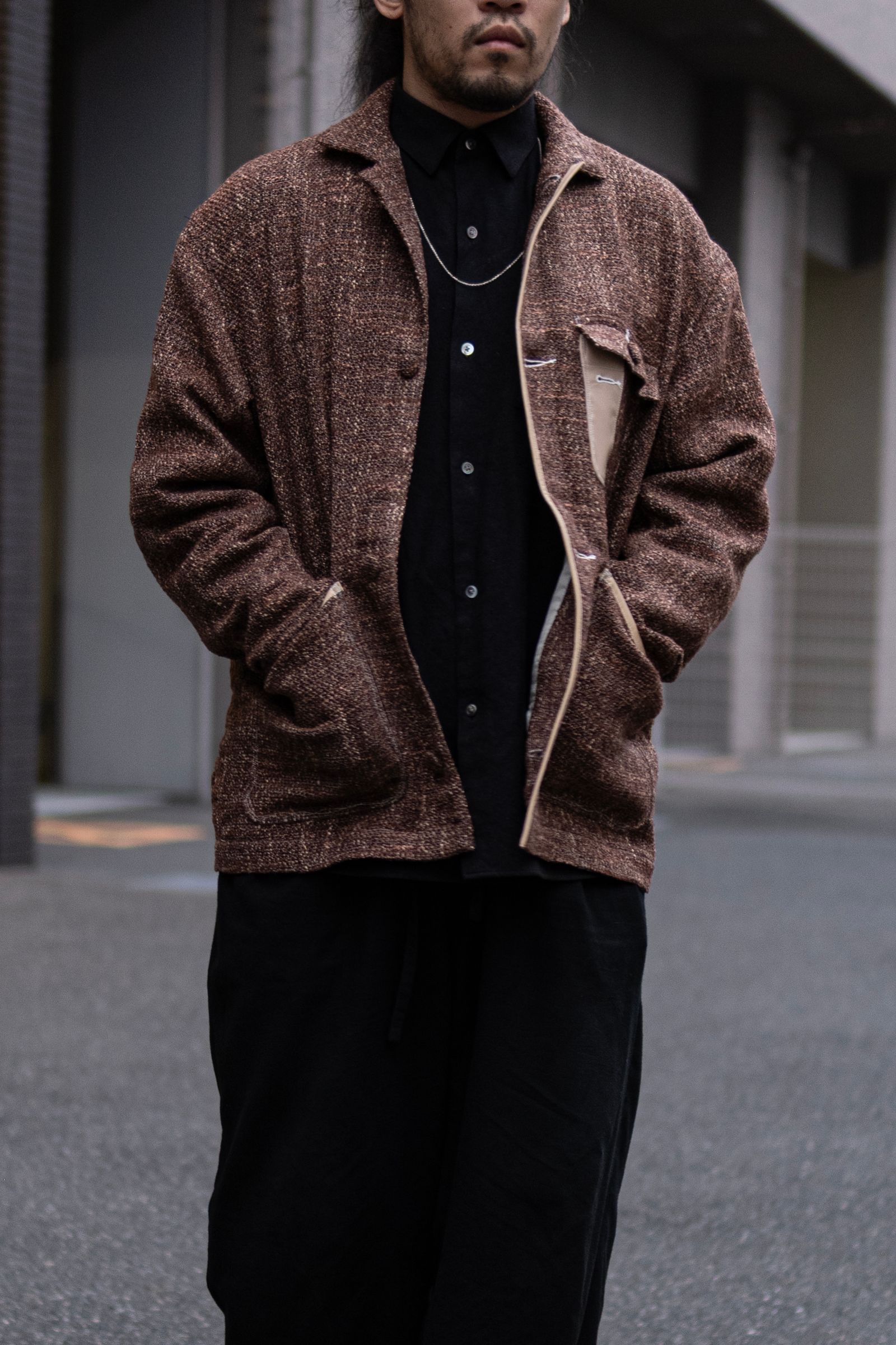 TRISPIN TWEED SOUTHERN JACKET / BROWN
