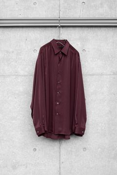 HUSH GATHER L/S SHIRT / BORDEAUX