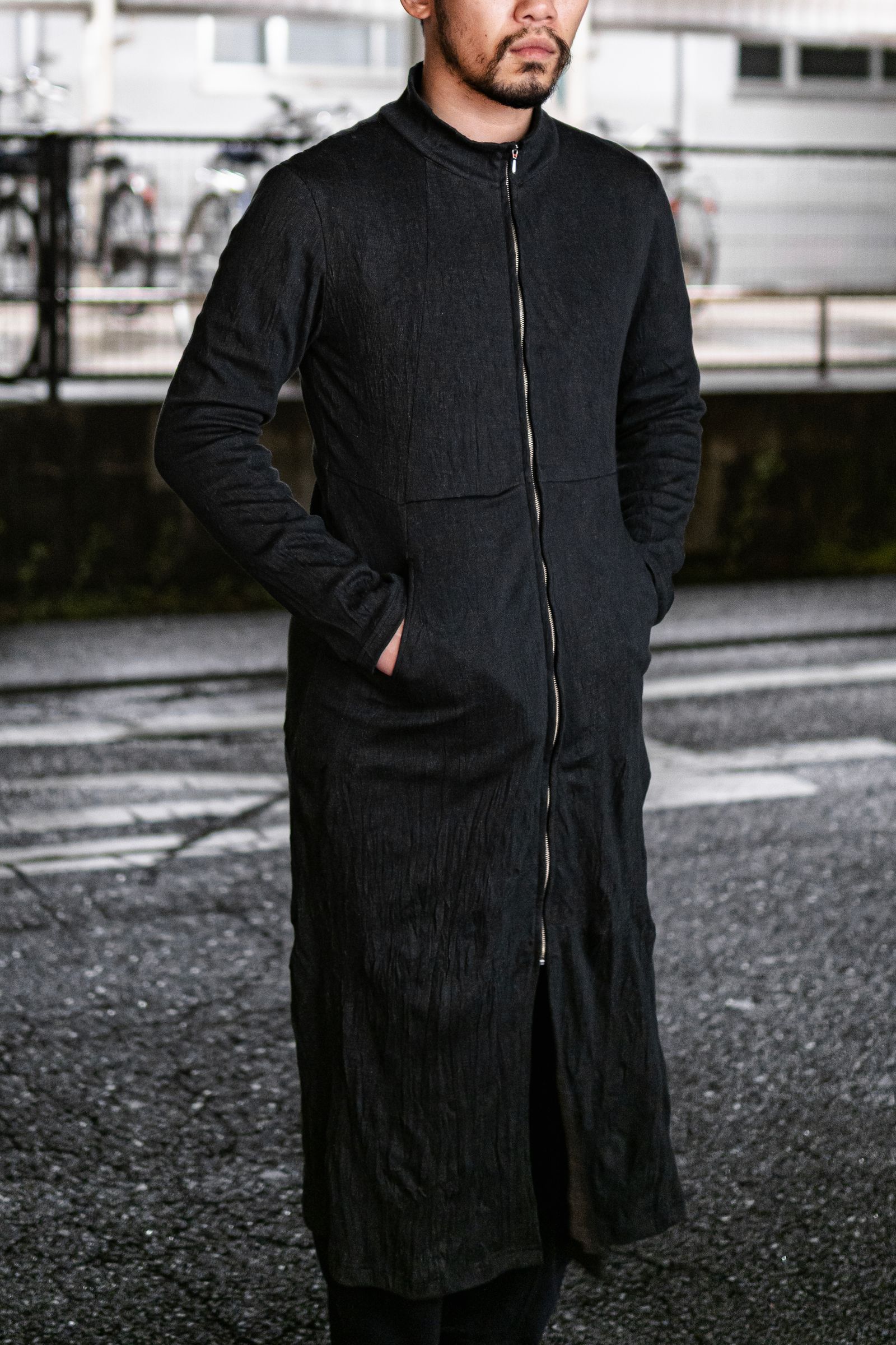 Ryoyu zipup onepiece / Black