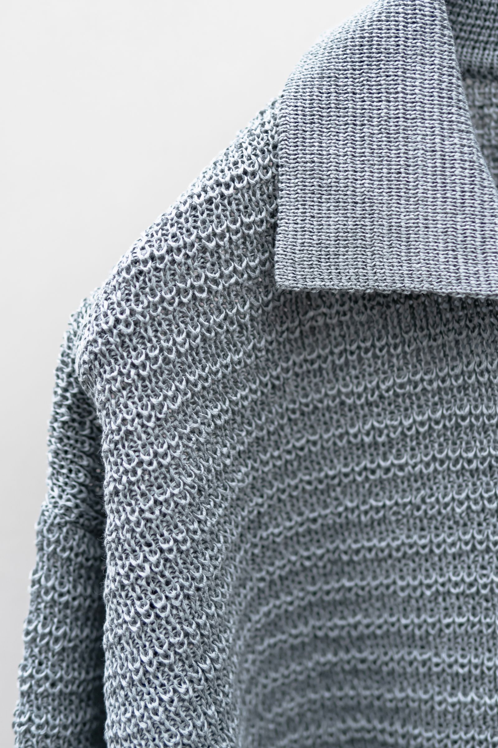 Blanc YM - Skipper Knit Shirt / Slate Gray | Retikle Online Store