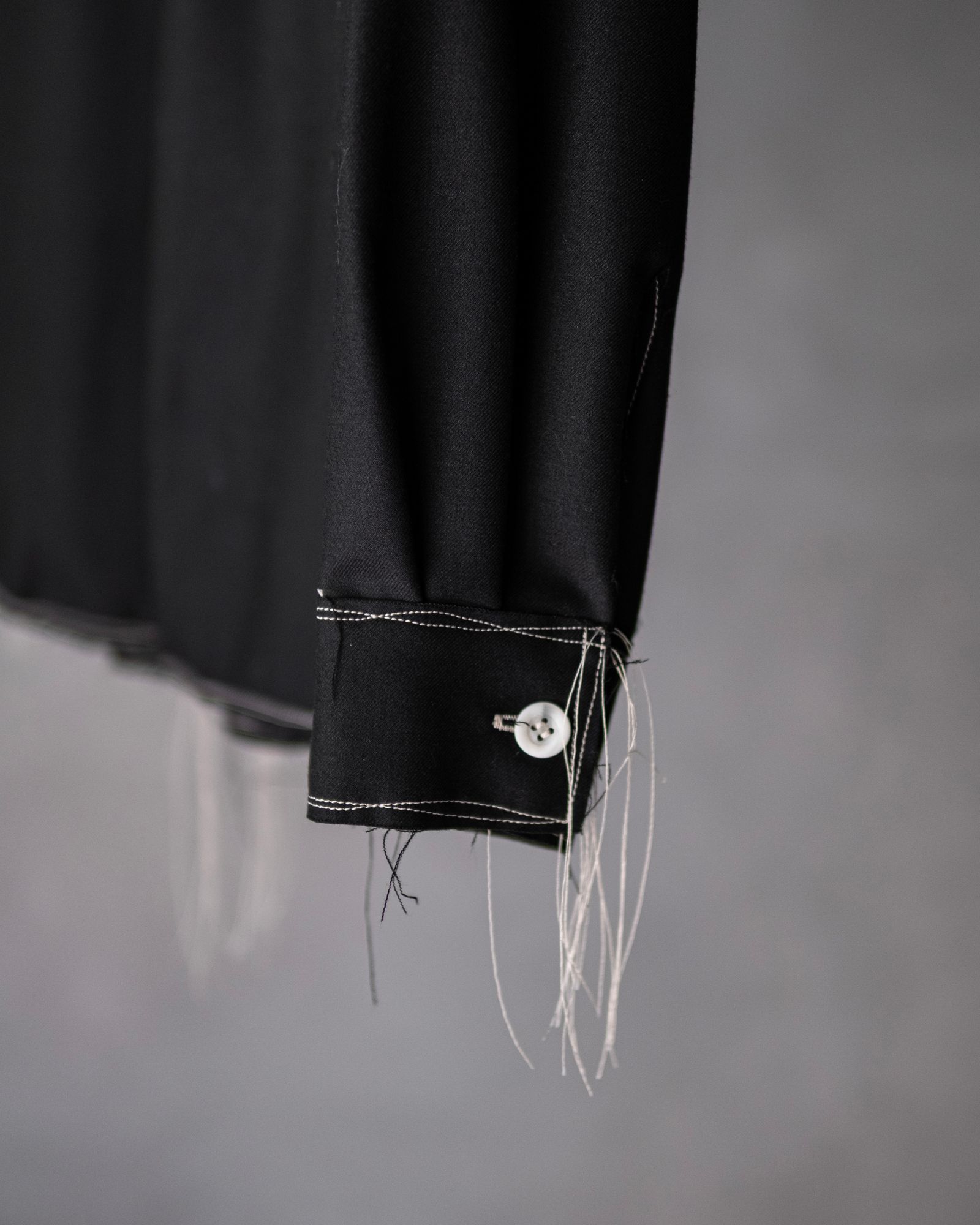 “Washable Super120’s” 60s COLLAR CRAFTSMAN SHIRT / Black