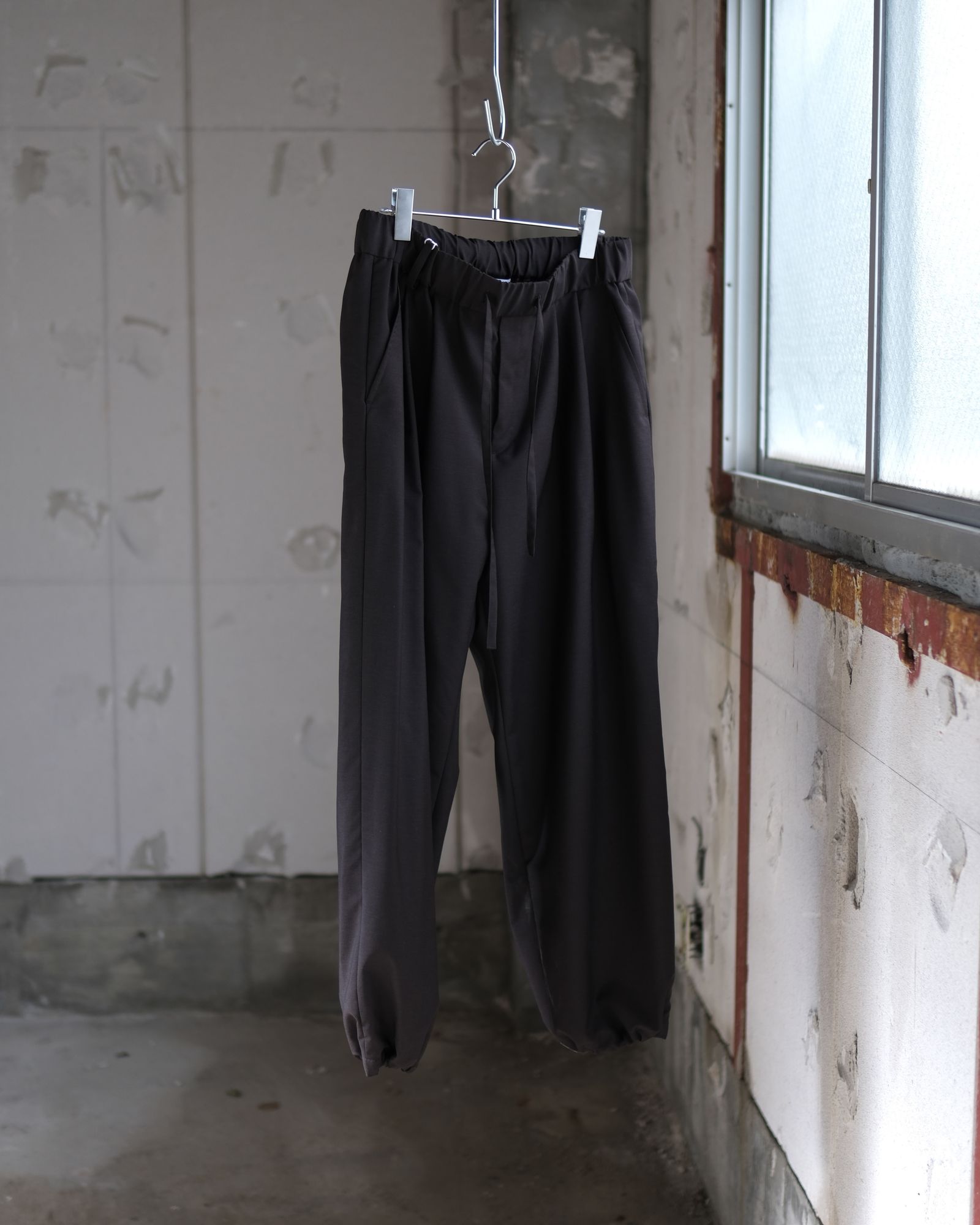 Wool Mohair Browsing Pants / Dark Brown