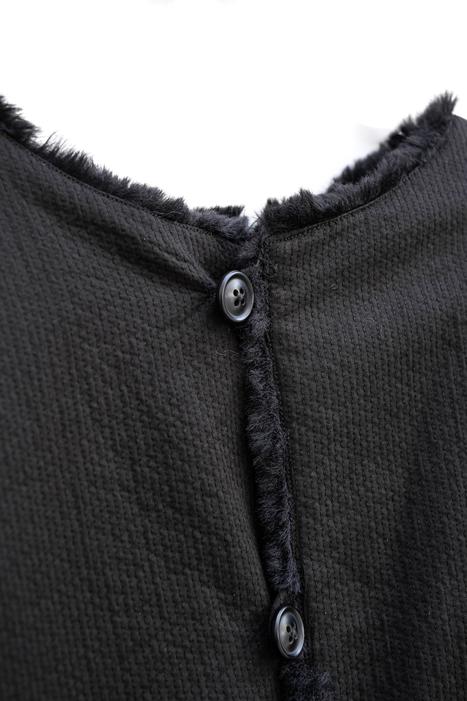 roundabout - No Collar Fur Liner Jacket / Black | Retikle Online Store