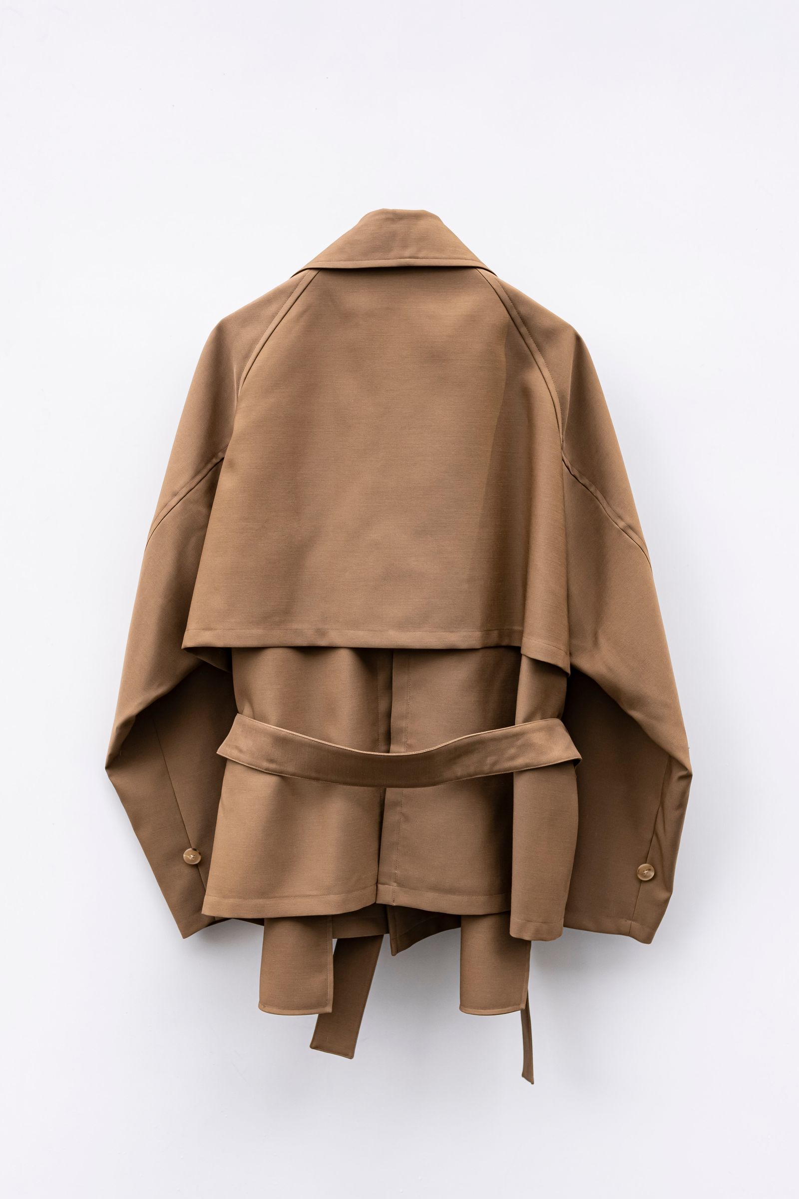 Blanc YM - Short trench coat / Brown | Retikle Online Store