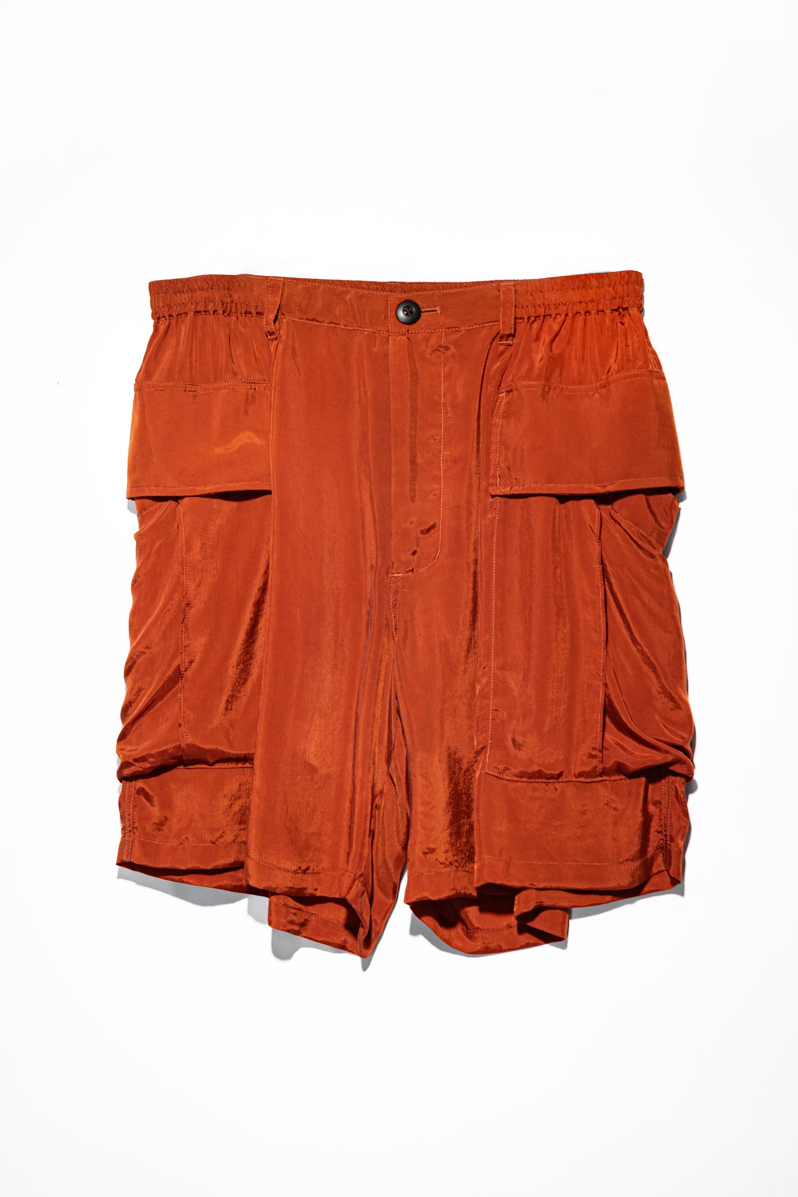 elephant TRIBAL fabrics - Melty Monkey Shorts / SUNSET ORANGE