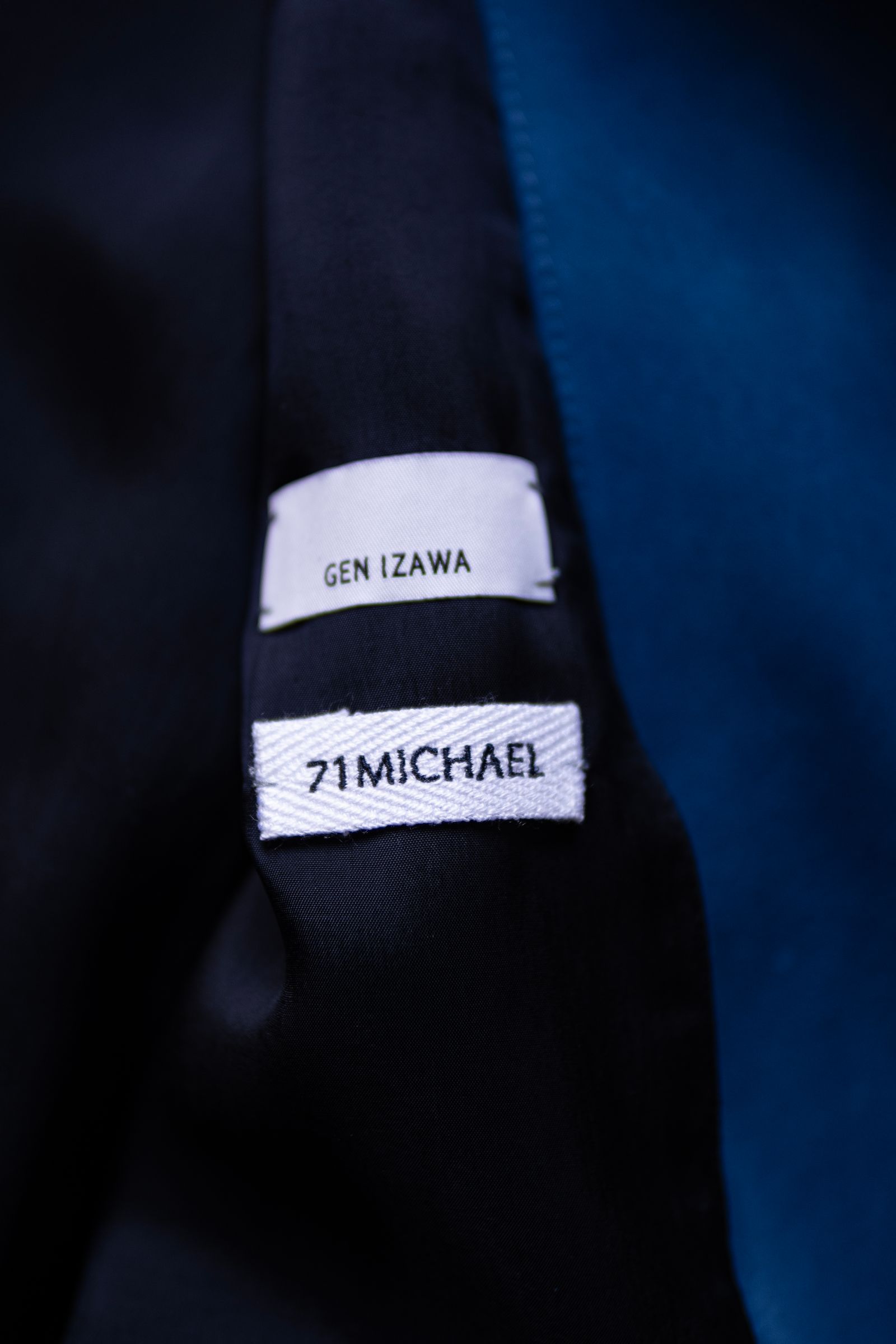 【GEN IZAWAx71MICHAEL】classic leather jacket / BLUE