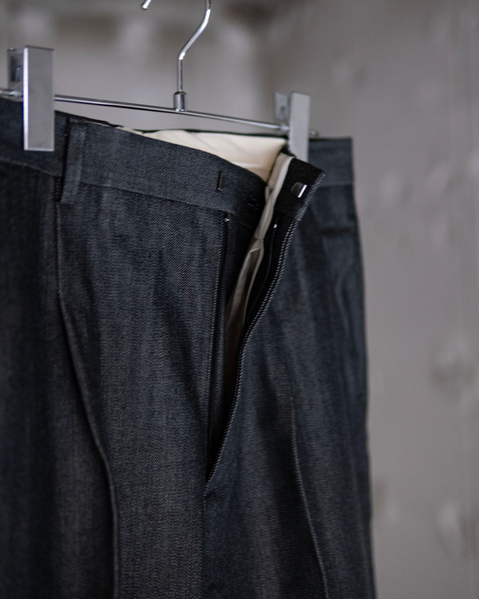 "O" COMBED COMPACT DENIM / BLACK