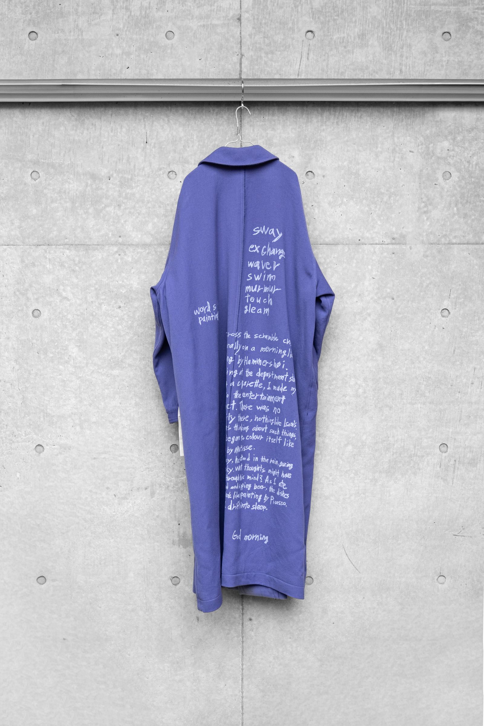 LONG TORSO COAL MINER WITH WORDS / AUBERGINE BLUE