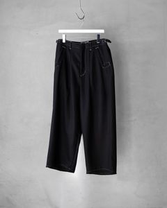 “WOOL CASHMERE”WIDE CEREMONY “MC” TROUSERS / Black