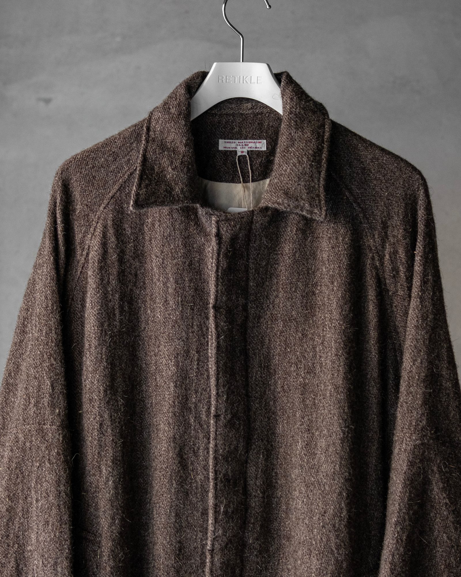 Draped Coat in Montafoner Wool / Charcoal Melange