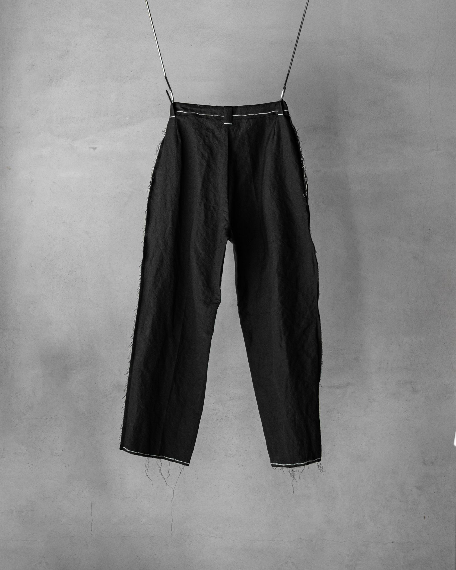 “SAMON” pleated ceremony pants / Black