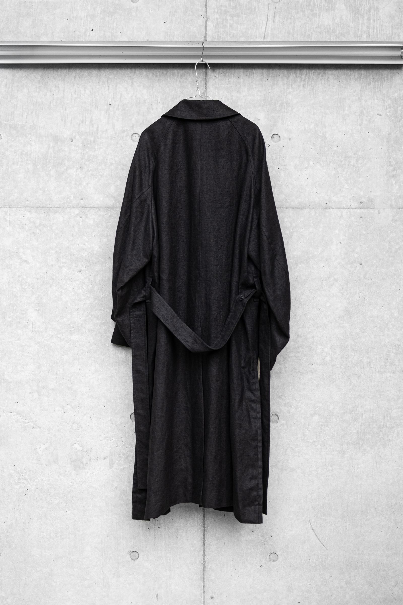 HEMP OVERSIZE BALMACAN COAT / Black