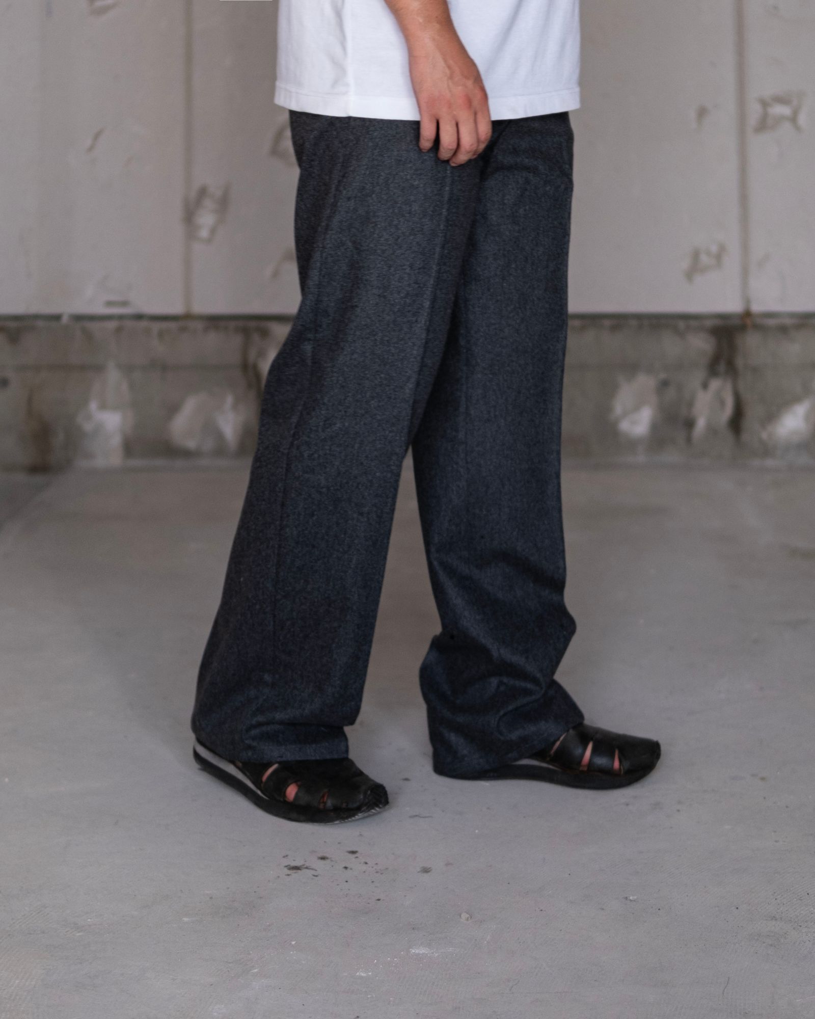 "REL" SUPER100S HYBRID FLANNEL / CHARCORL