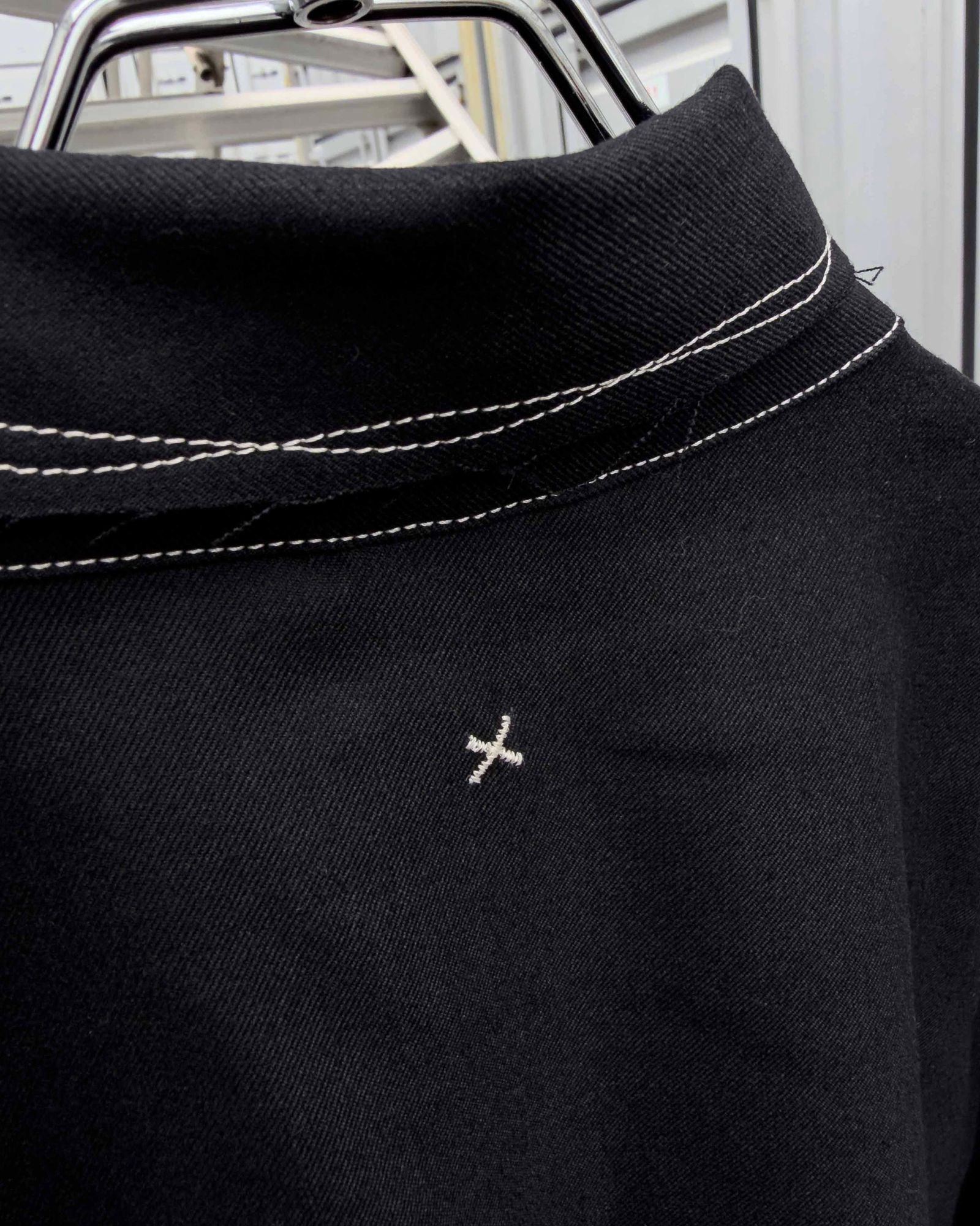 “Washable Super120’s” 60s COLLAR CRAFTSMAN SHIRT / Black