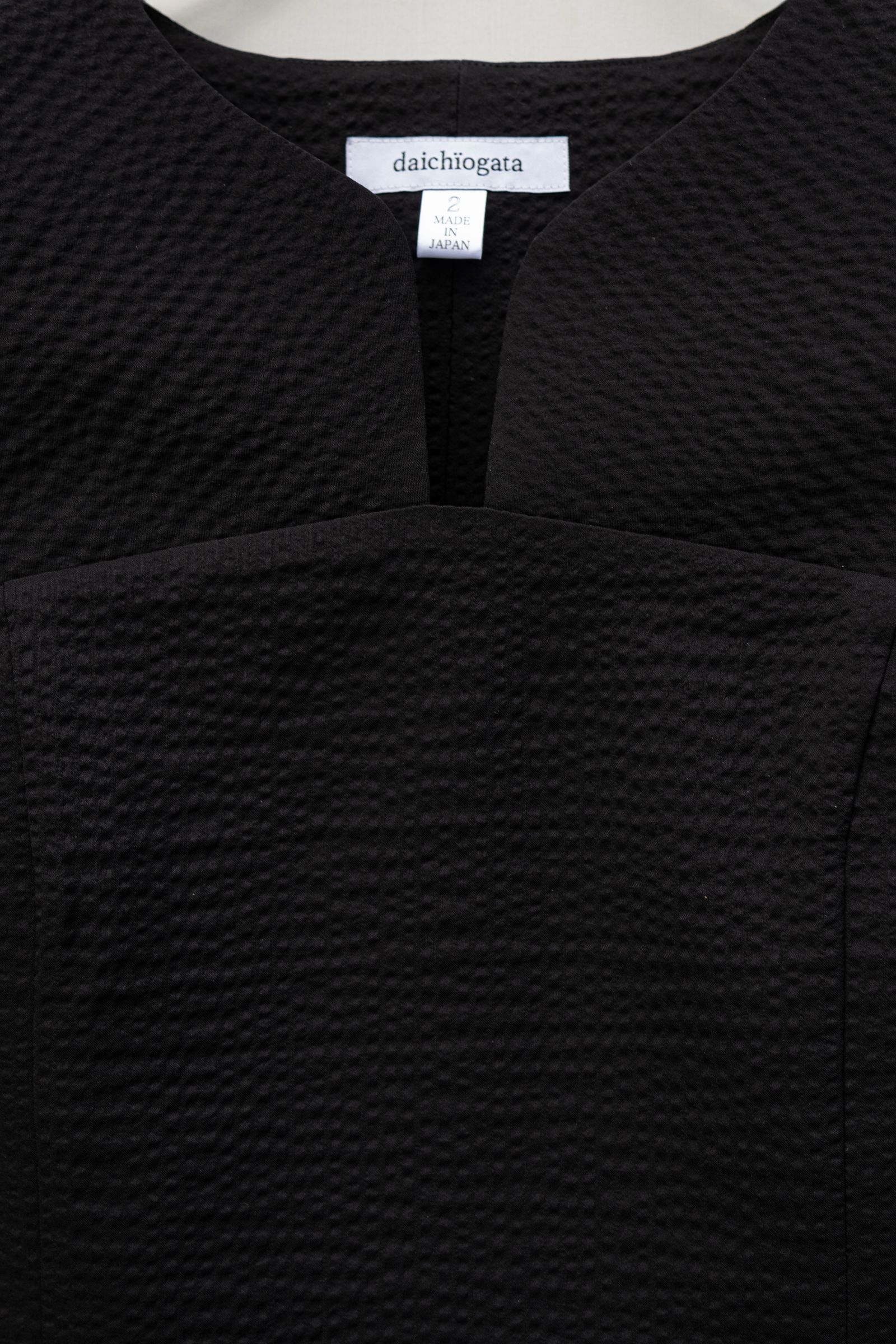 Seersucker Dress / Black