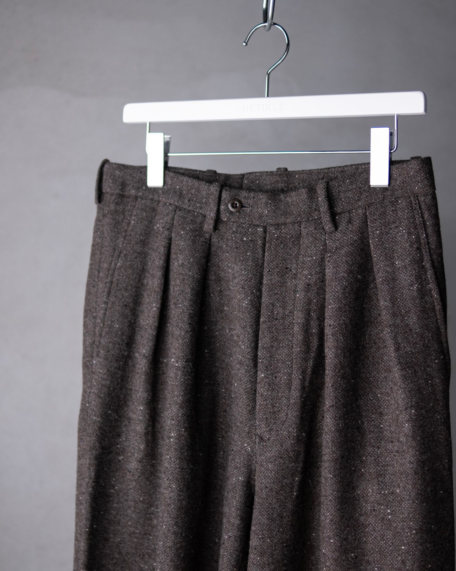 TUCKED BAGGY PANTS / MOCHA GREY