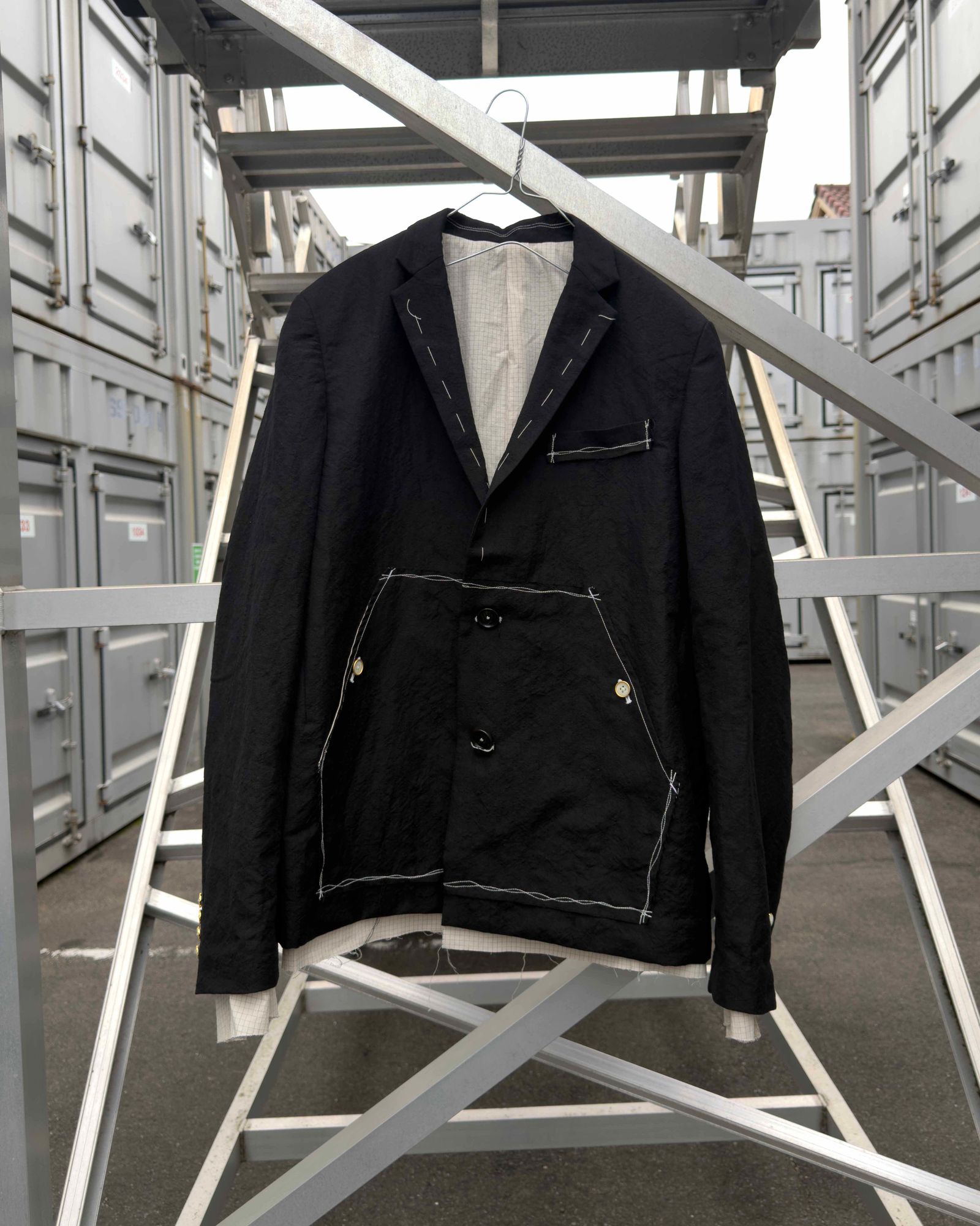 SEPARATE PATCH POCKET CEREMONY JACKET / Black