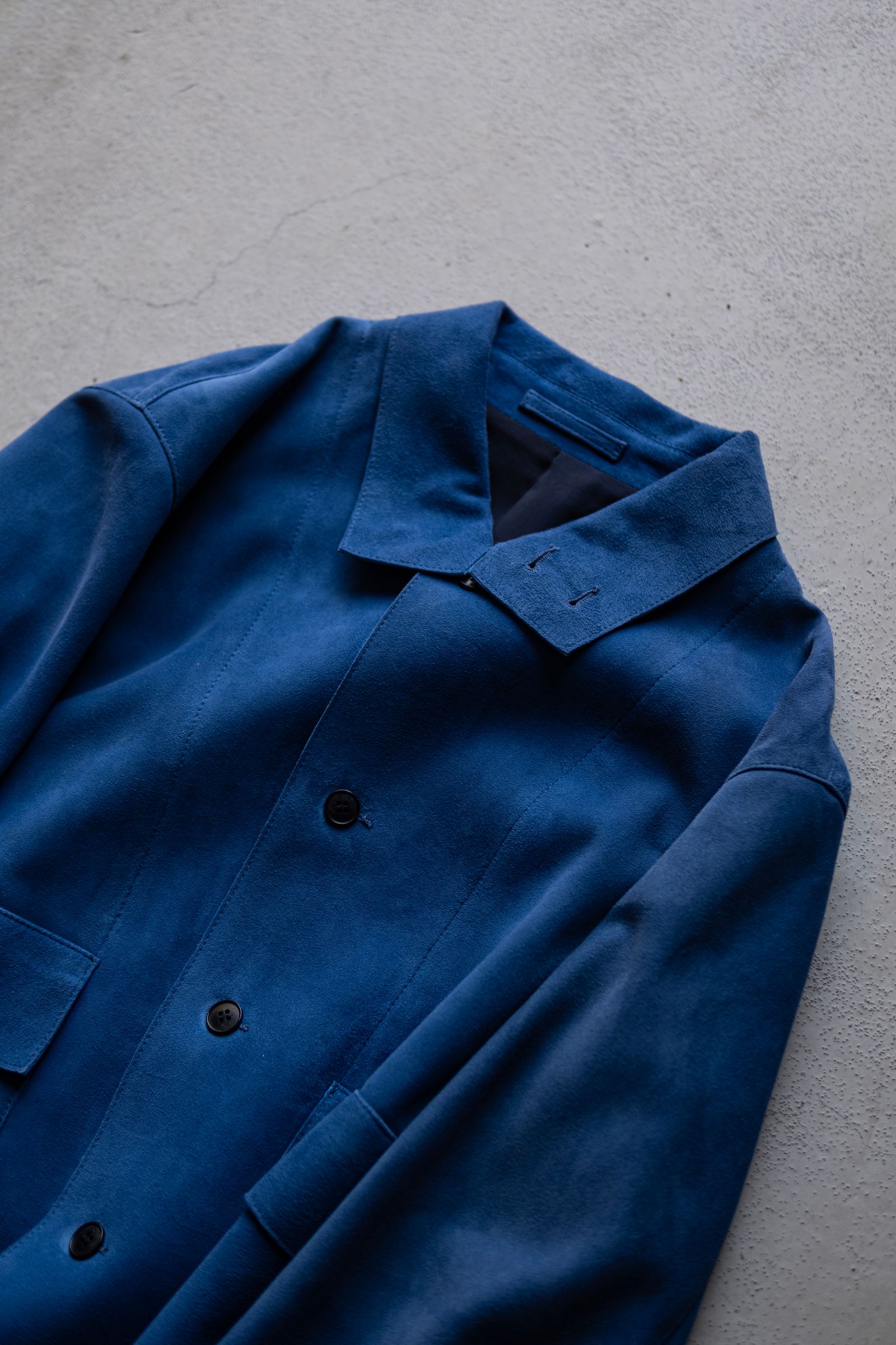 【GEN IZAWAx71MICHAEL】classic leather jacket / BLUE