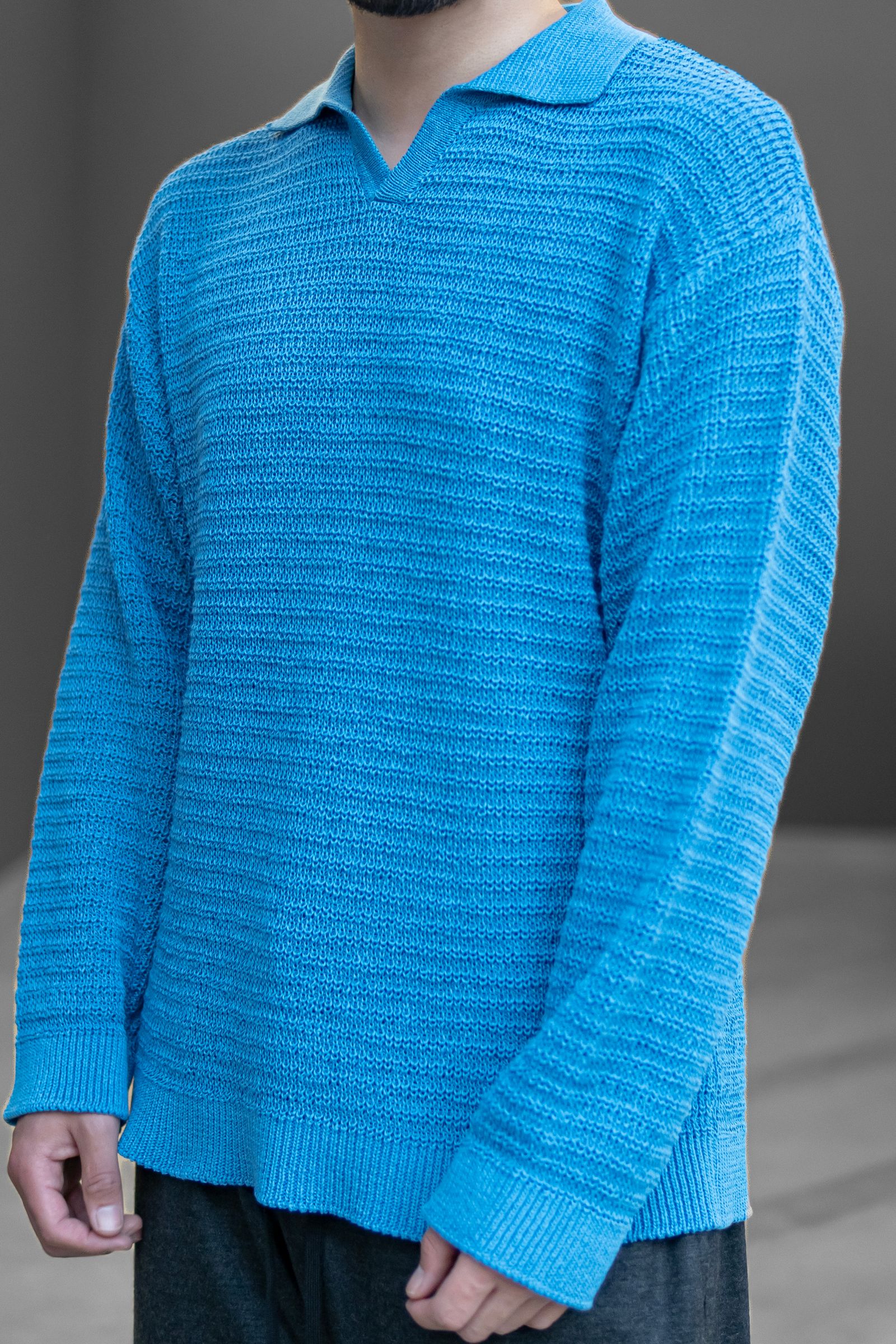 Blanc YM - Skipper Knit Shirt / Pastel Blue | Retikle Online Store