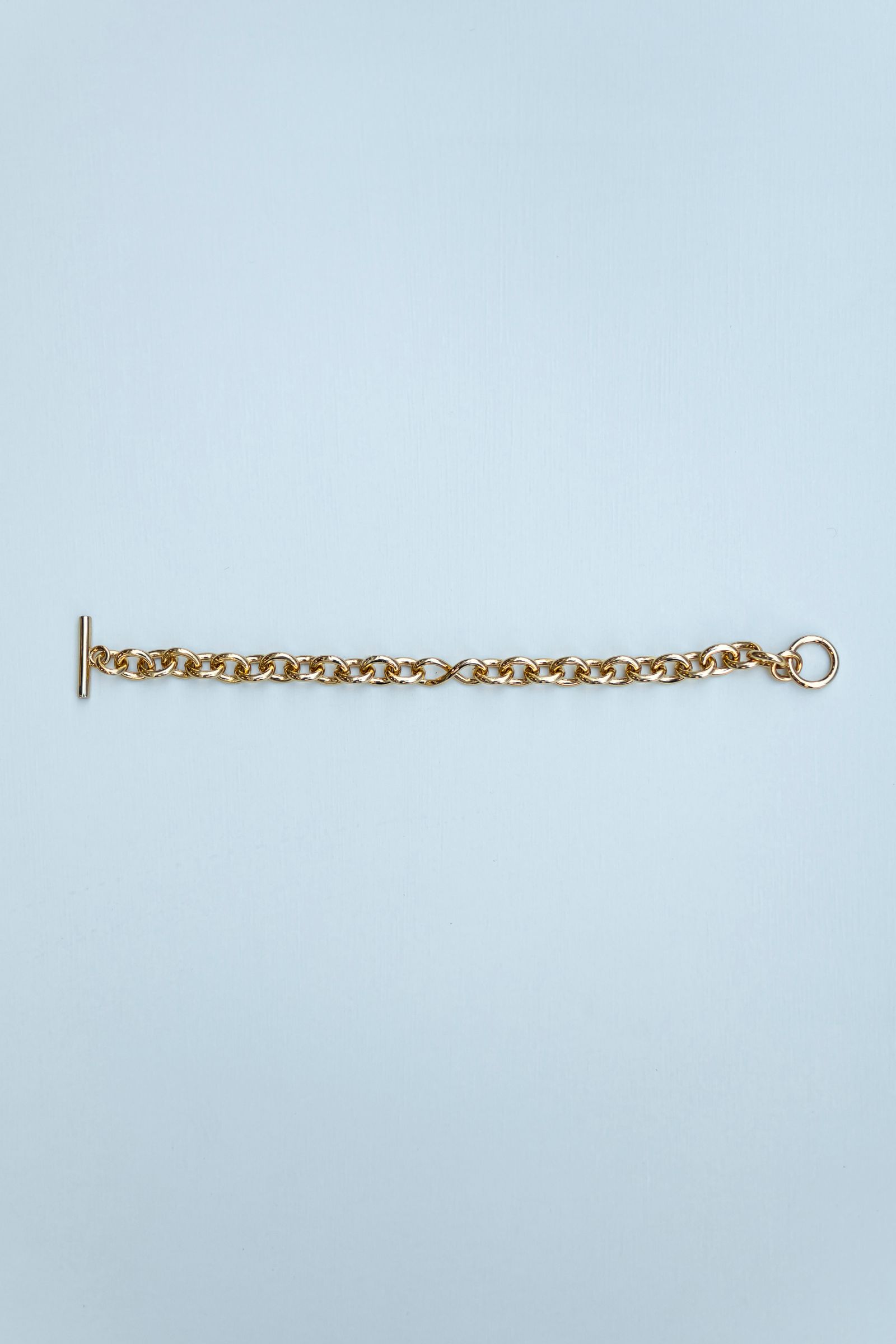 Silver Cross-Over bracelet / Gold