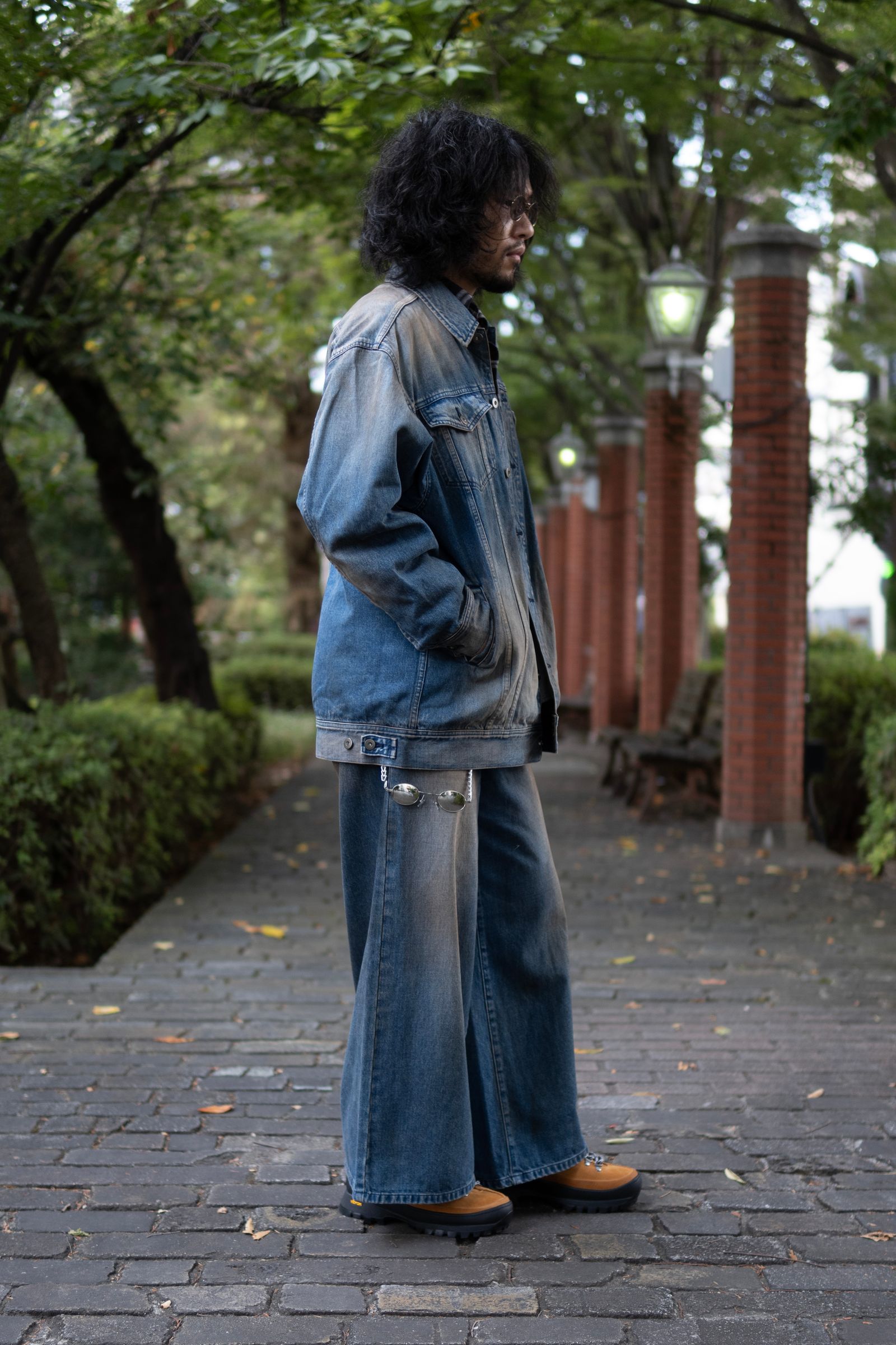 JUHA - RUST BAGGY DENIM PANTS / INDIGO | Retikle Online Store
