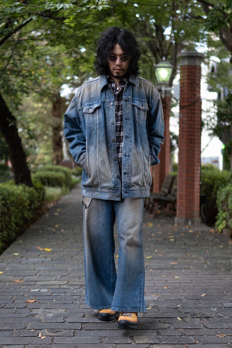 JUHA - RUST BAGGY DENIM PANTS / INDIGO | Retikle Online Store