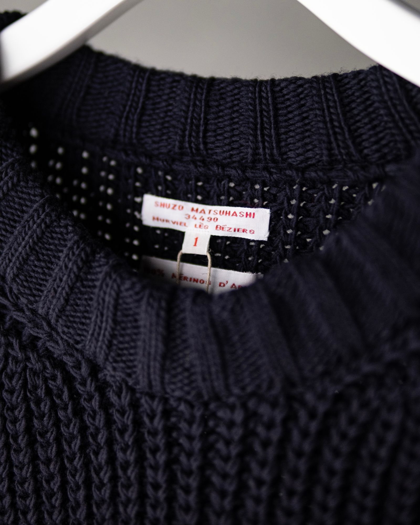 Belt Slit Knit in Mérinos d'Arles / Navy