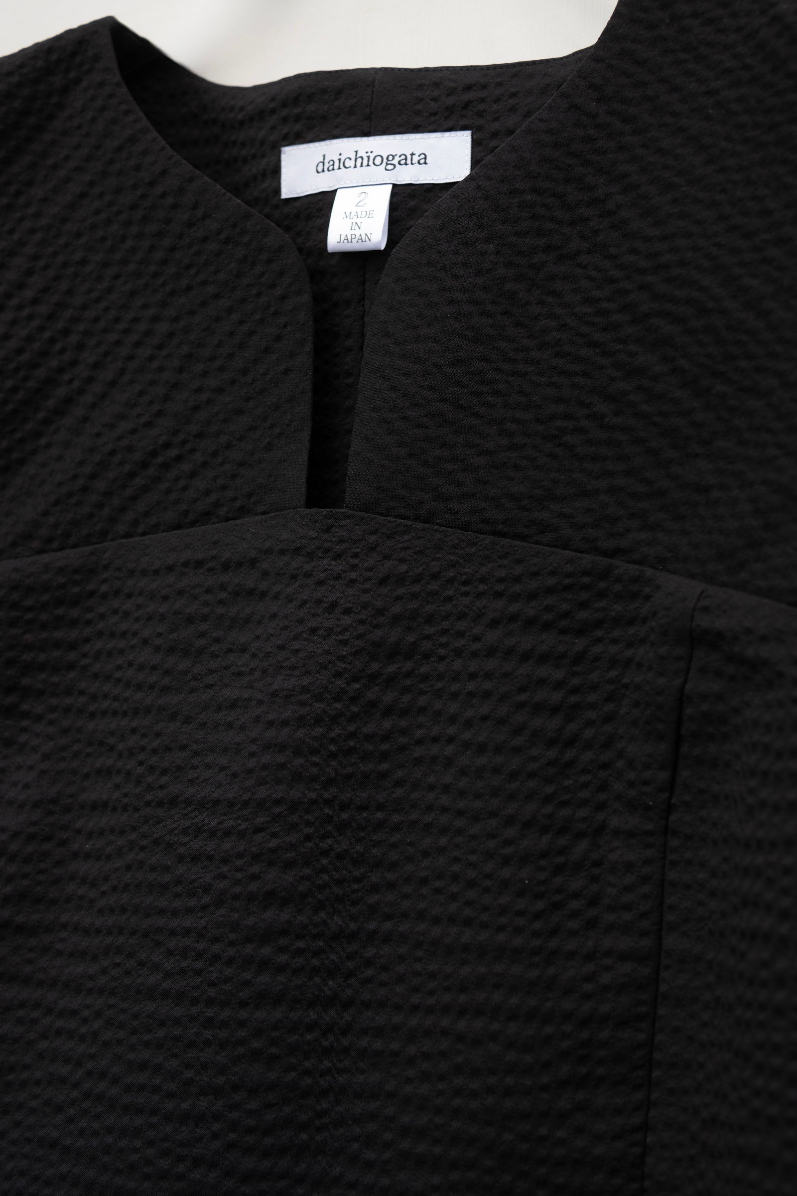 Seersucker Dress / Black