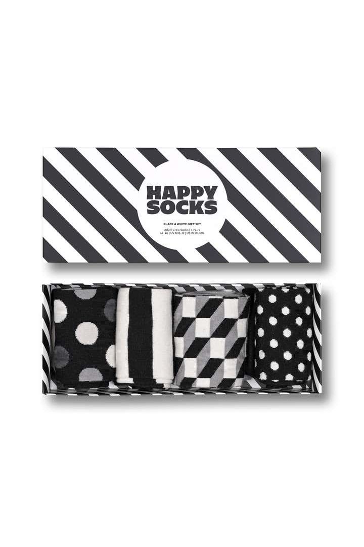 4-Pack Classic Black & White Socks Gift Set / ソックスギフトセット