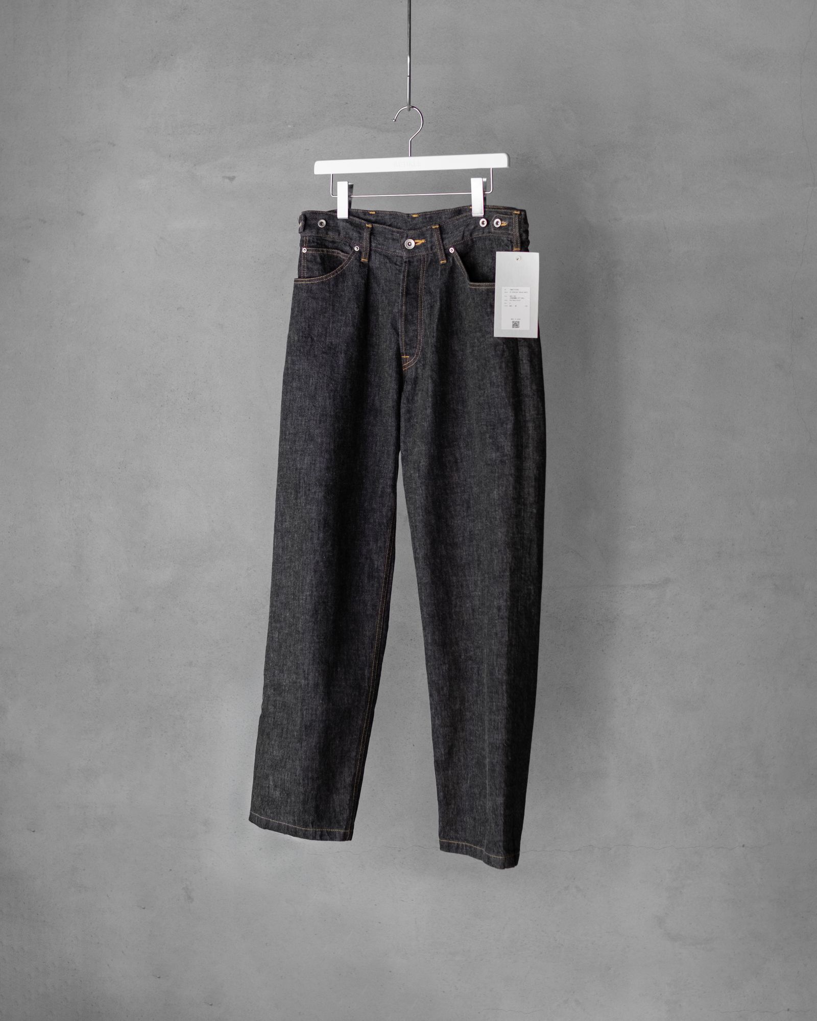 5P STRAIGHT DENIM PANTS / One Wash Black