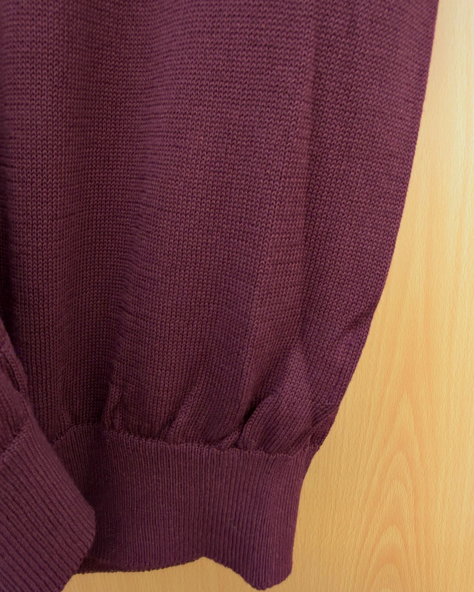 Wide knit T-Shirt / Burgundy