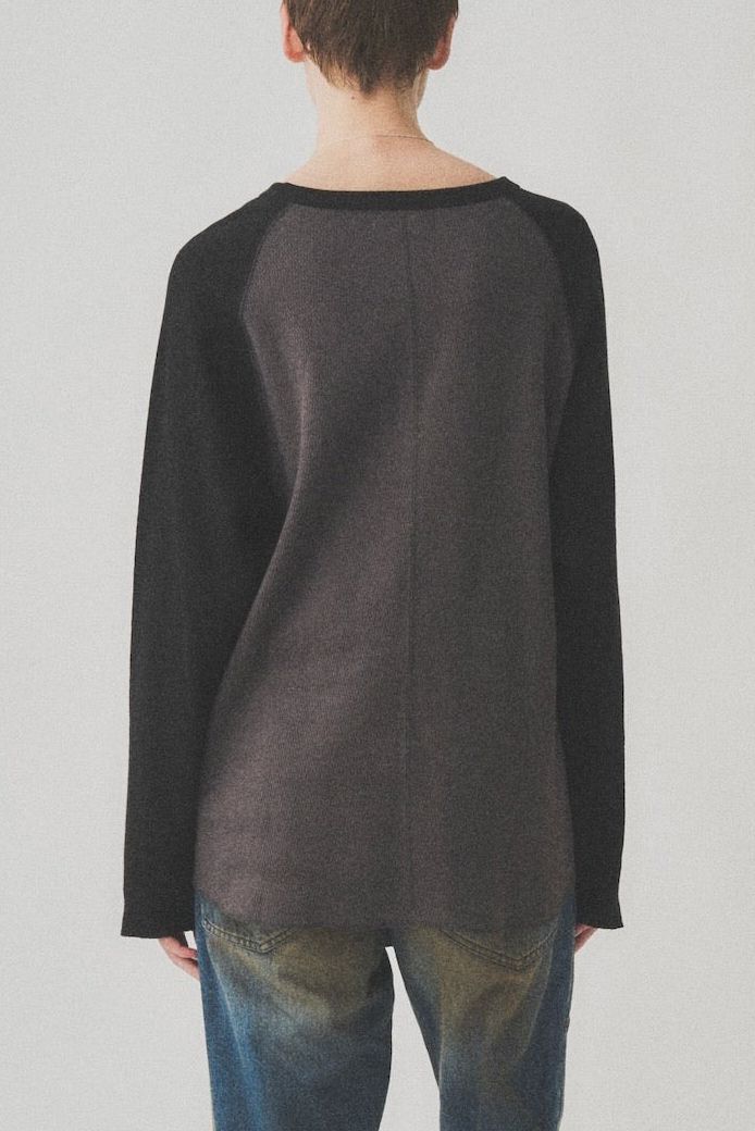 RAGLAN SLEEVE THERMAL LS / CHARCOAL×BLACK