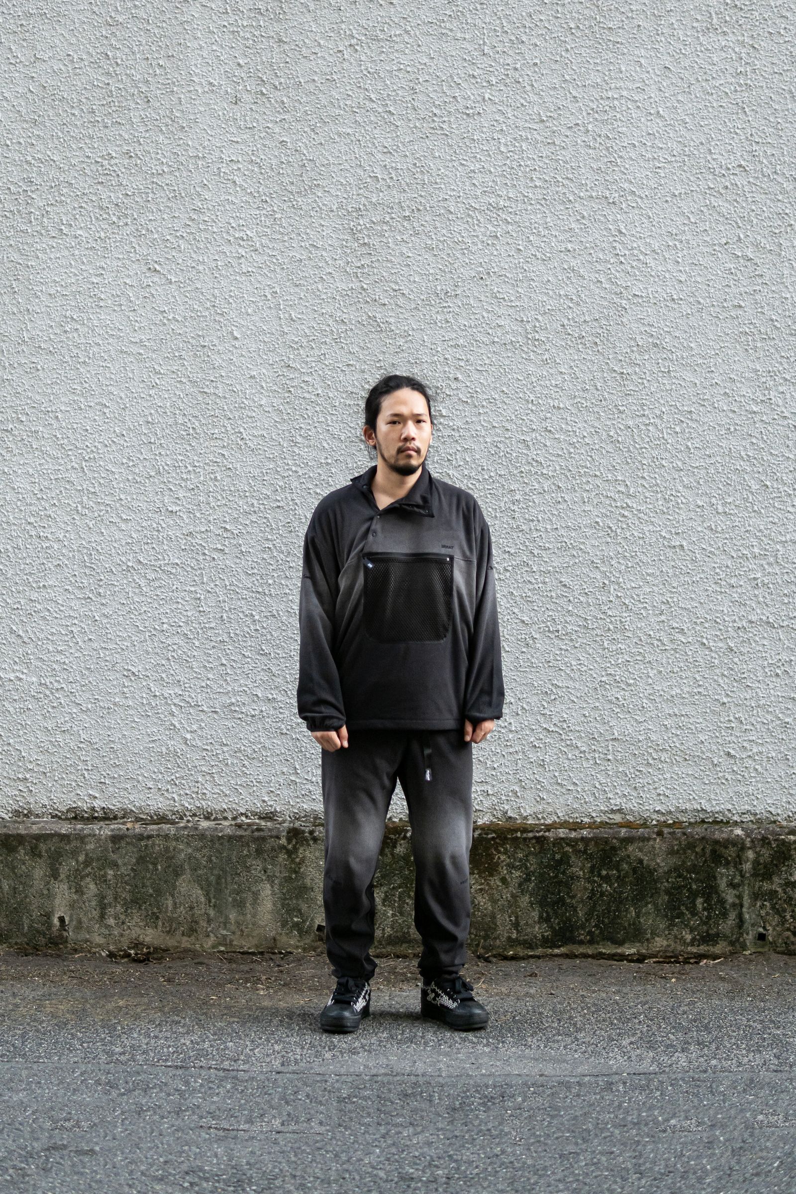 【INNAT×WILD THINGS】PIGMENT PRINT WASH POLARTEC PANTS / Black