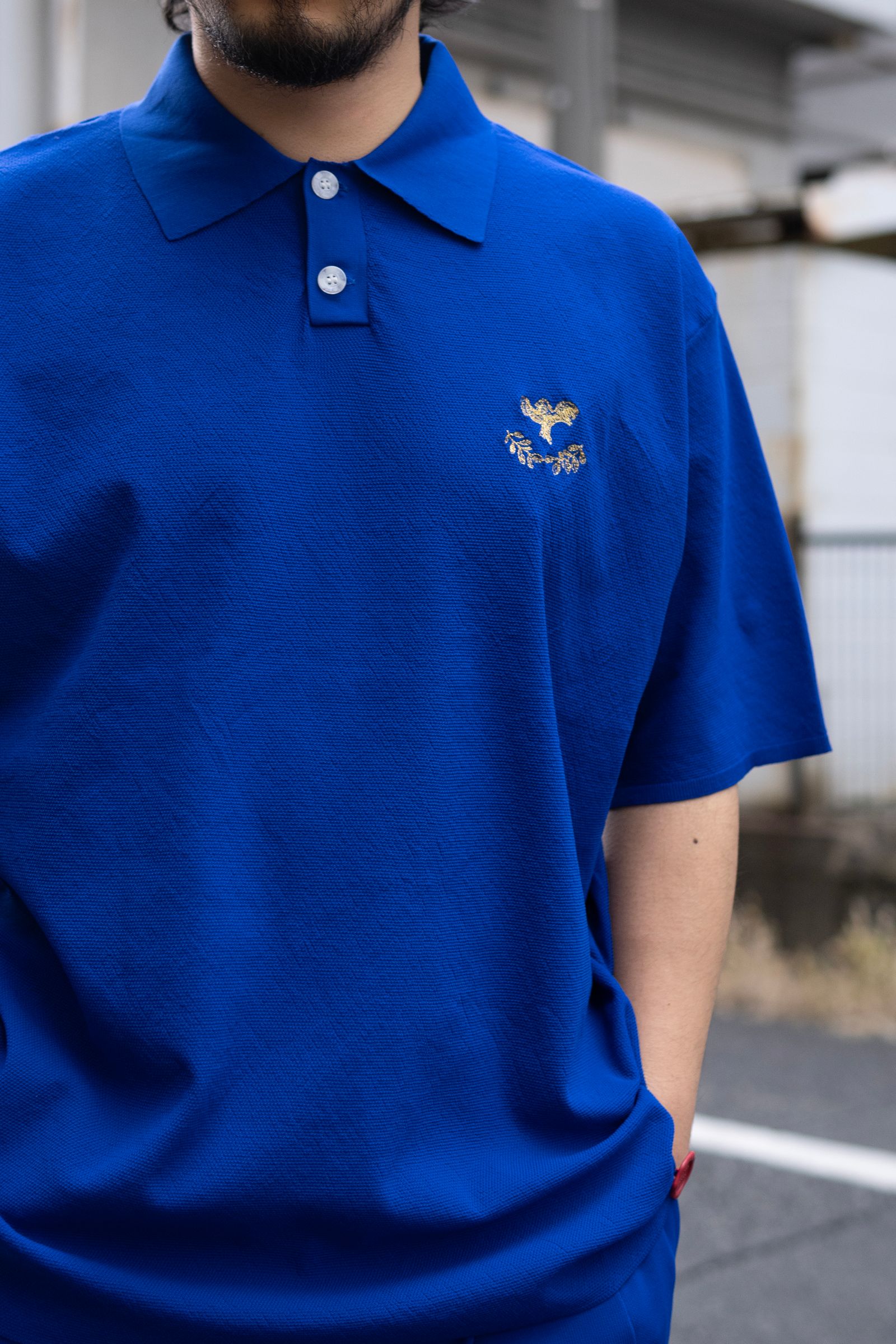 SHINYAKOZUKA - MASSIVE POLO / BLUE | Retikle Online Store