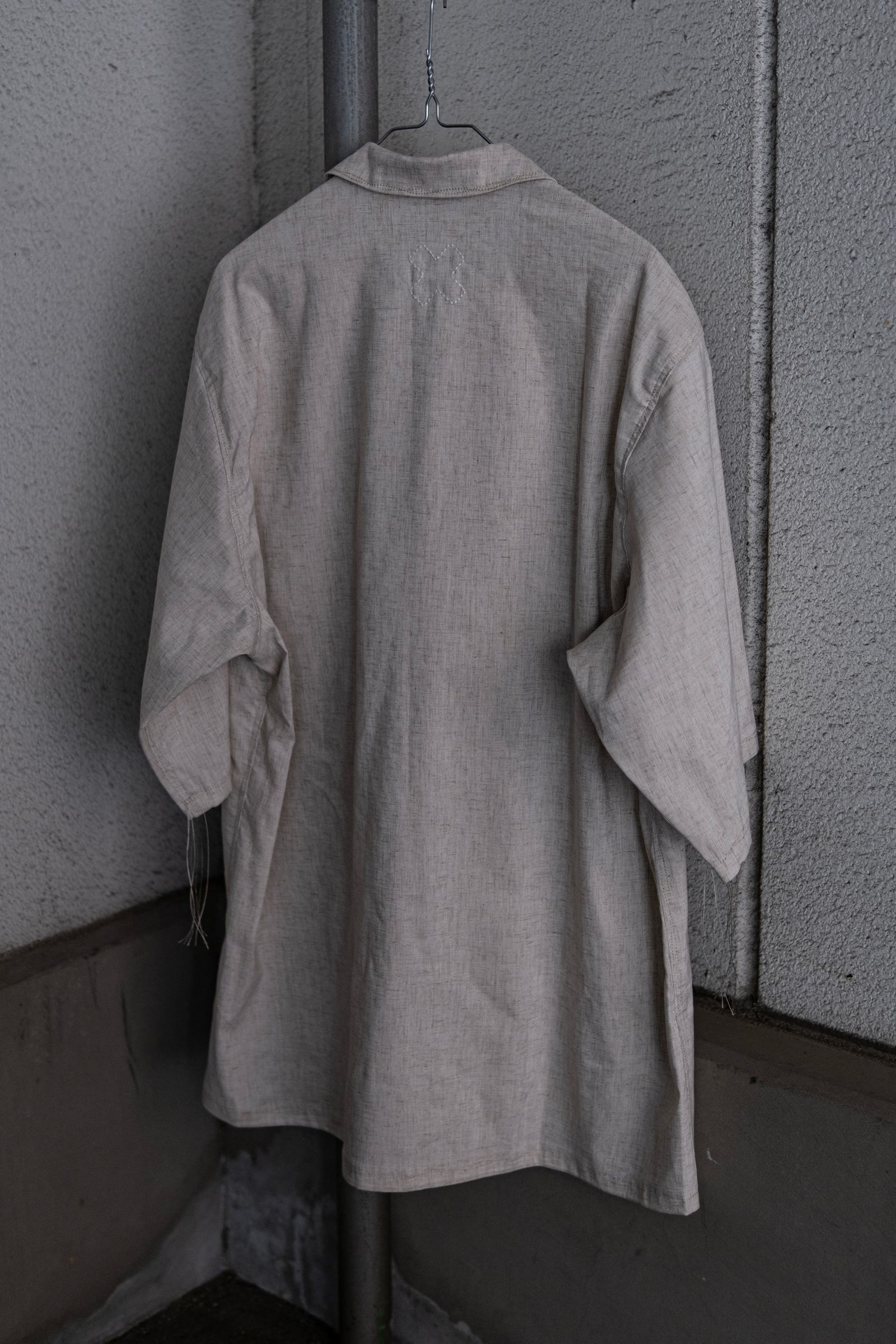 Polyester linen half sleeve Jungle Fatigue PK Shirt / kinari