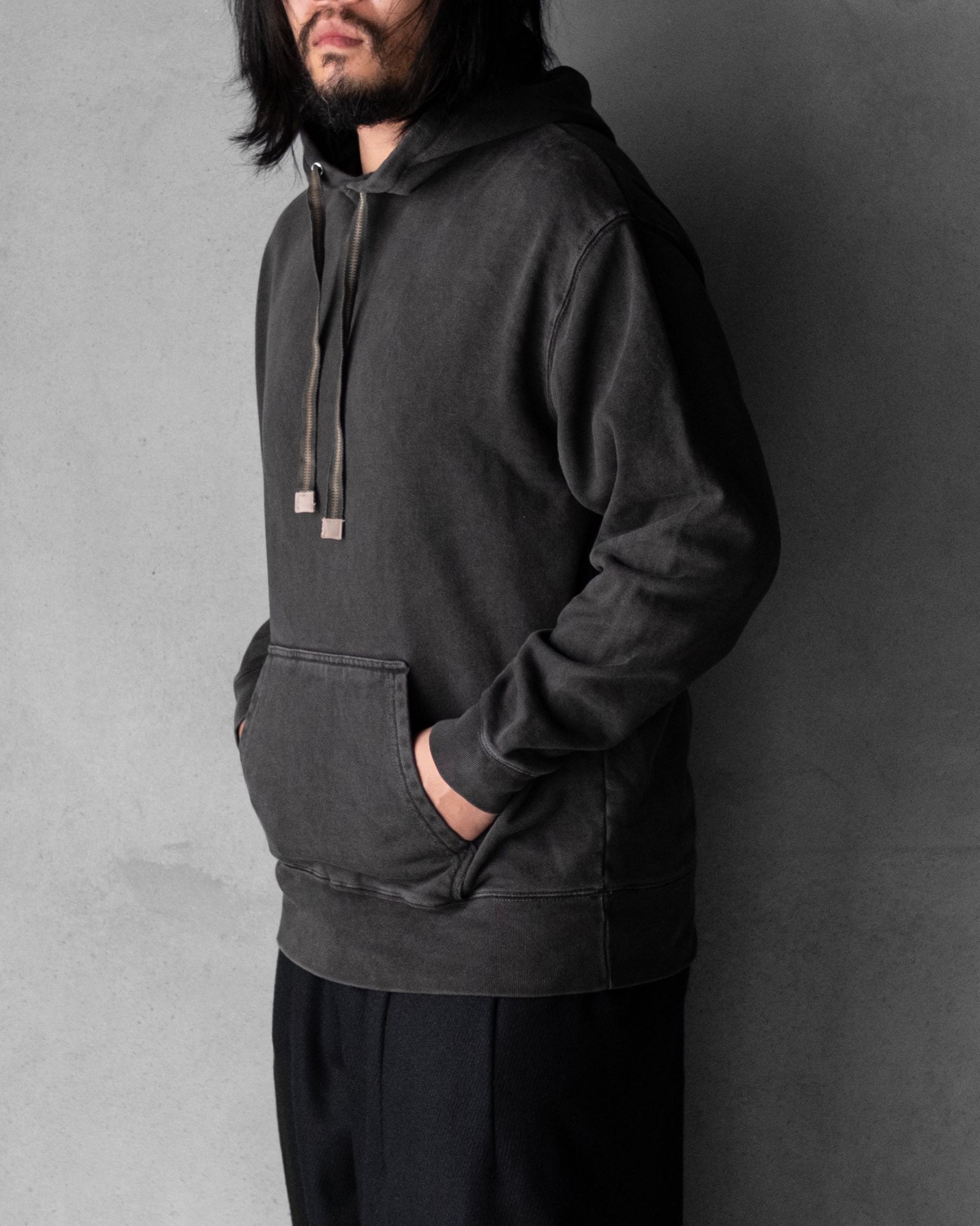 KYOTO SUMI-DYED HOODIE / Black
