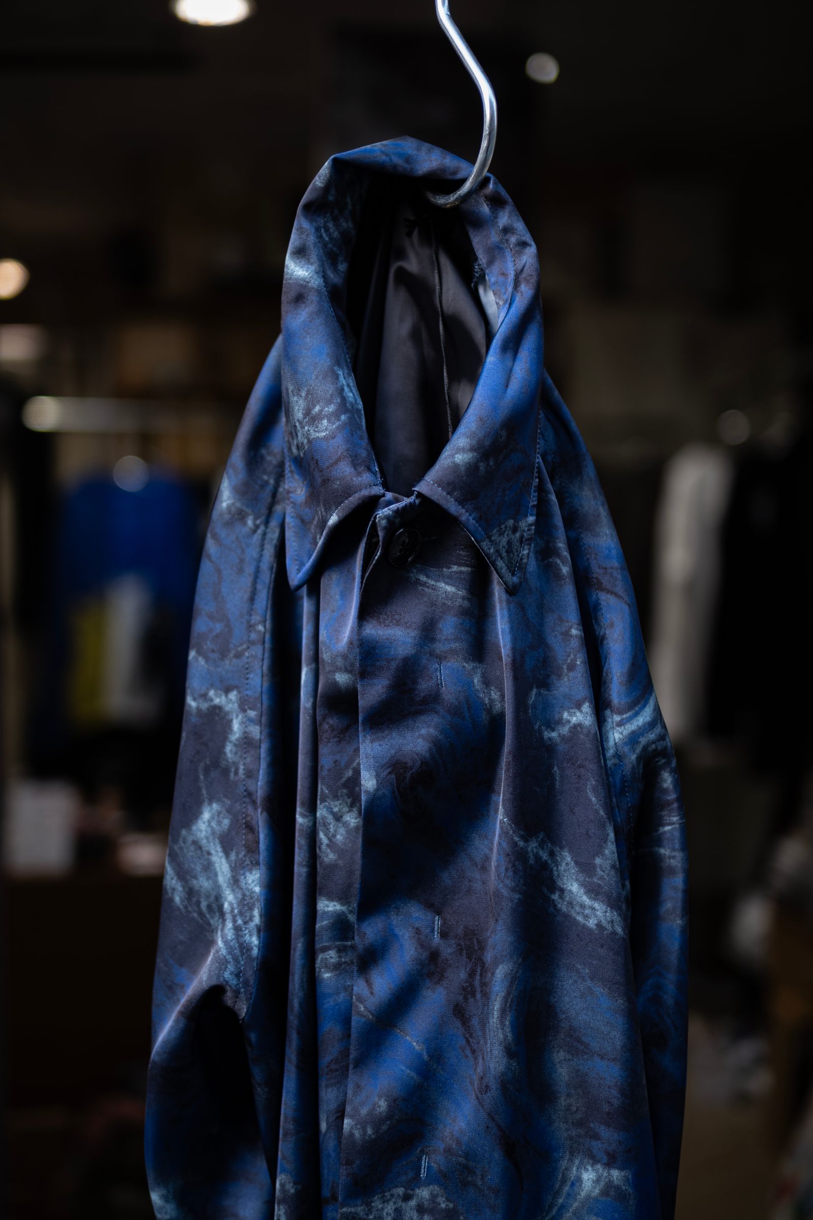 ABSTRACT STONE SHORT JACKET / NAVY