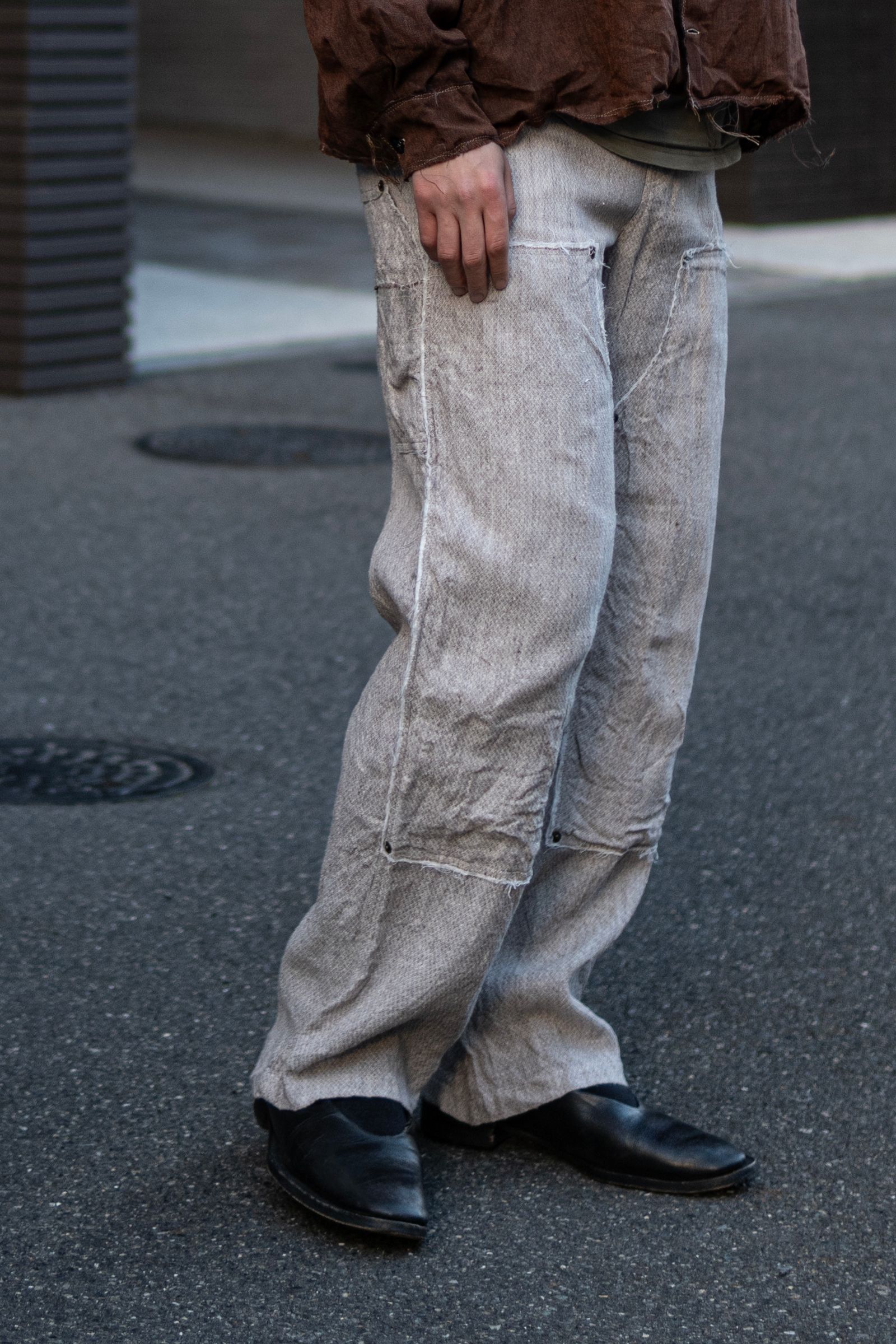 Linen Silk Double knee PT / beg