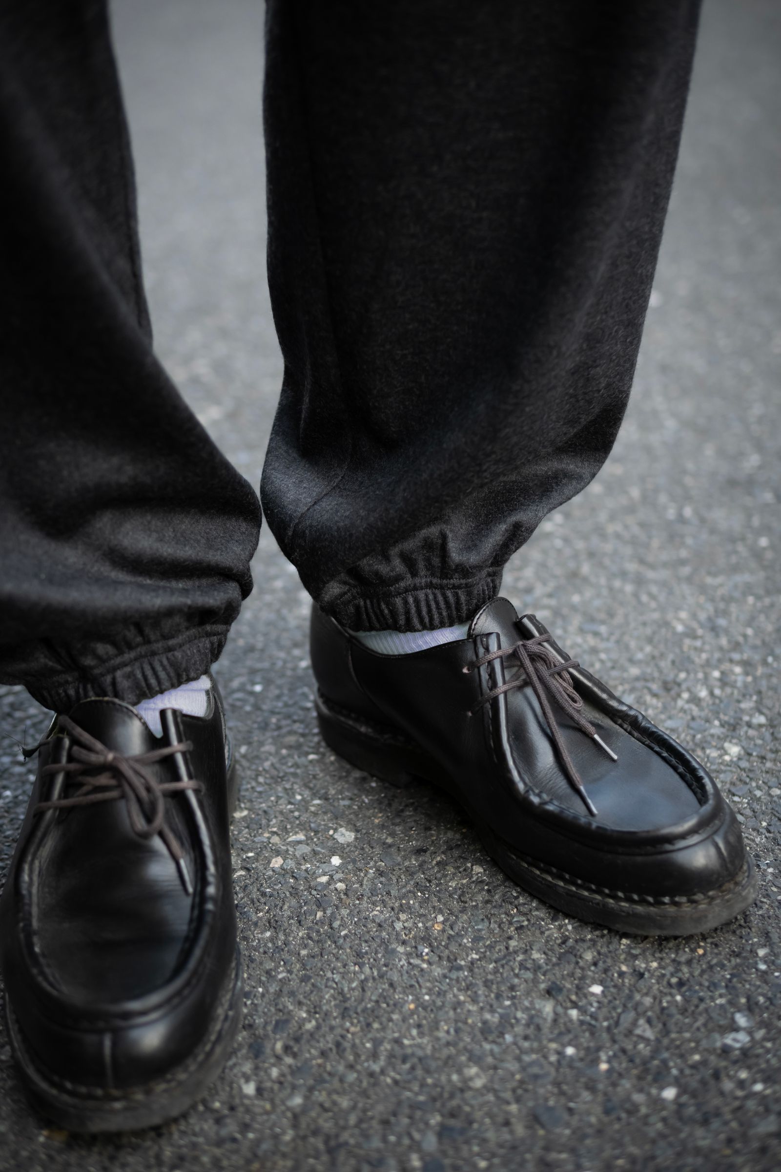 Italian jersey wide pants / gray