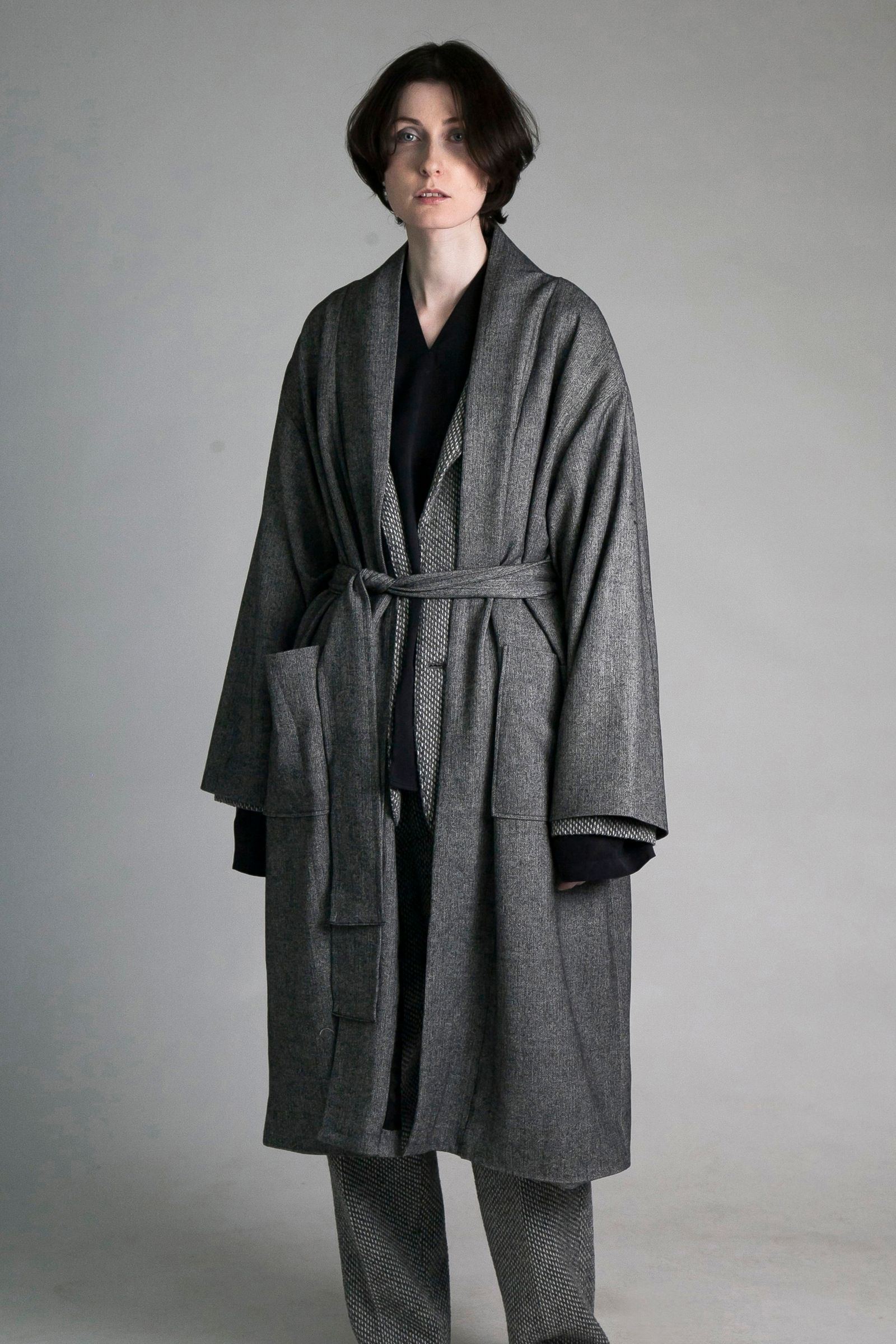 ATHA CLASSIC HERRINGBONE NORAGI LONGCOAT-