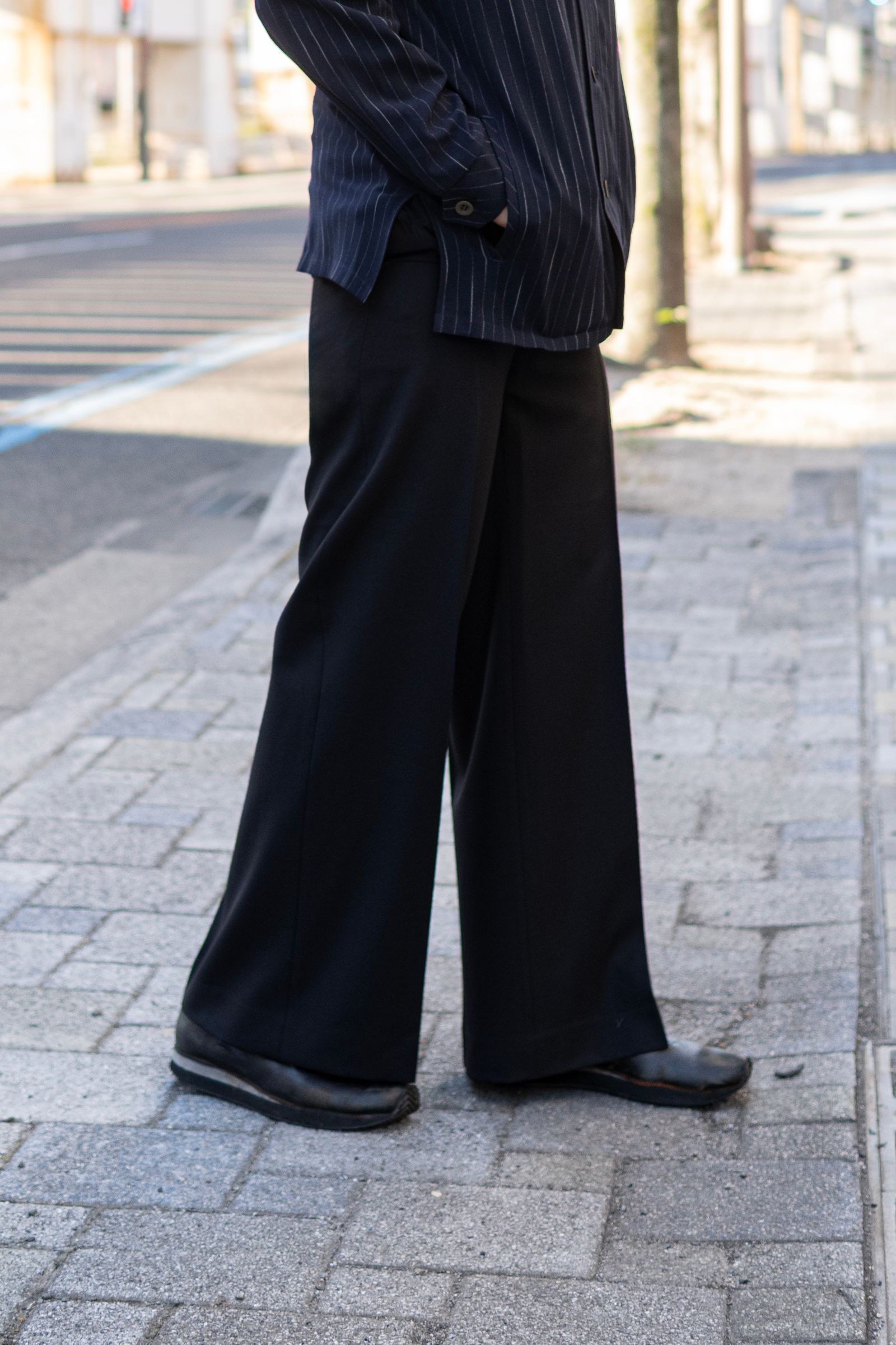 "BAG" WOOL POLYESTER TWILL / BLACK