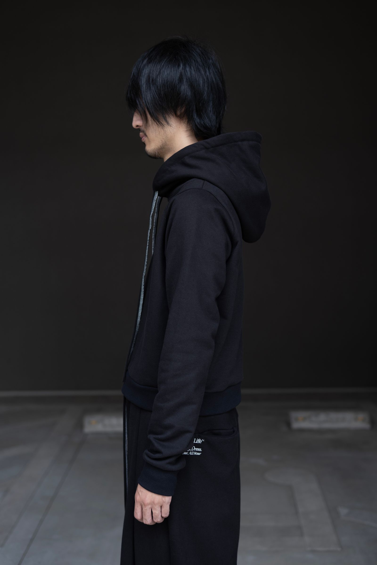 SHINYAKOZUKA - ORDINARY DIVING SKINNY HOODIE / BLACK | Retikle Online Store