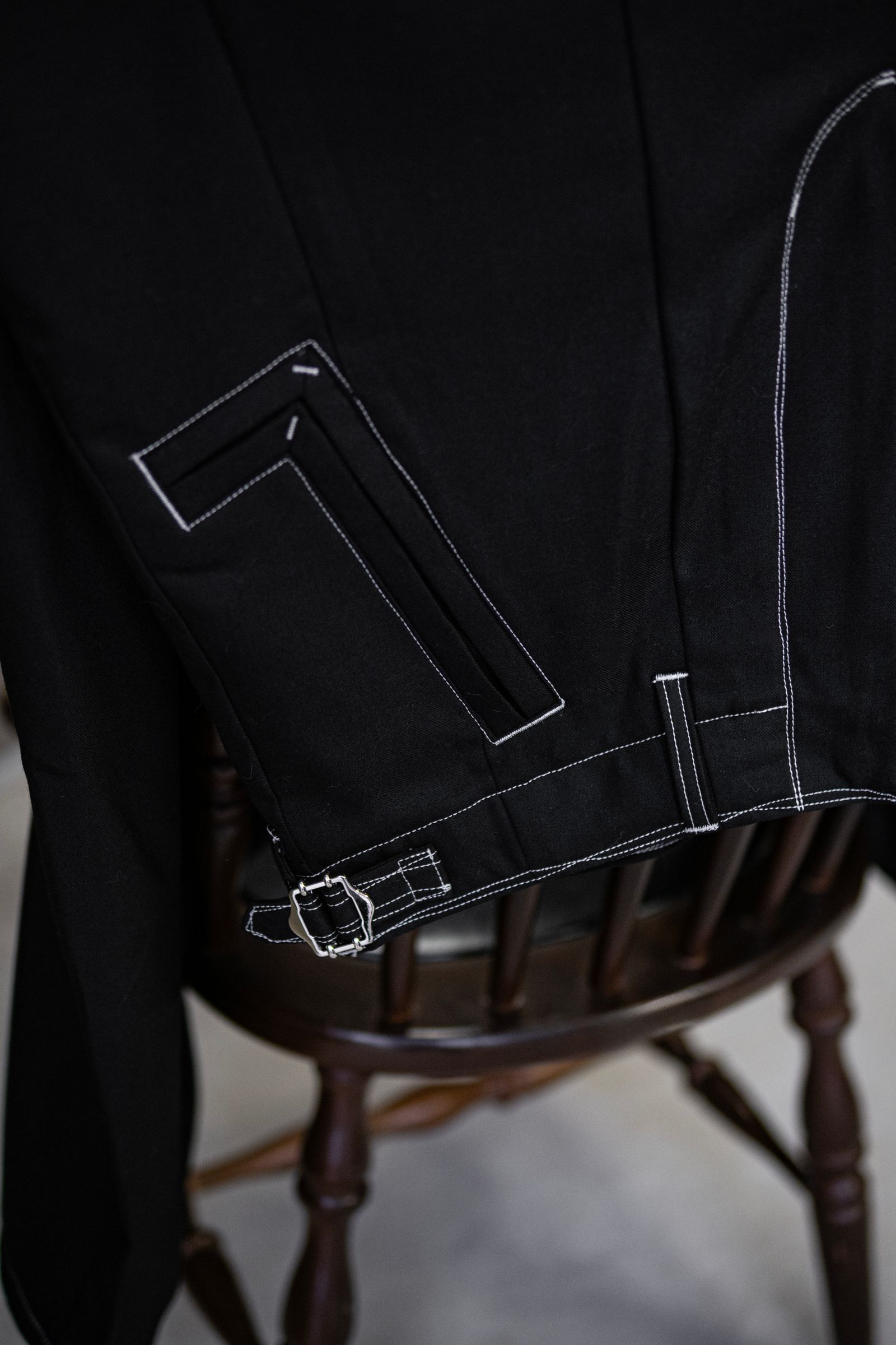 SIRO COMPACT WIDE CEREMONY “MC” TROUSERS / Black